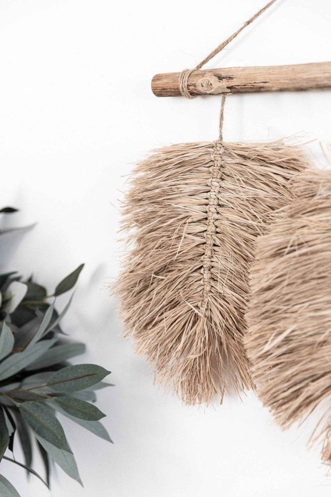 Laos Raffia Leaf Hanging