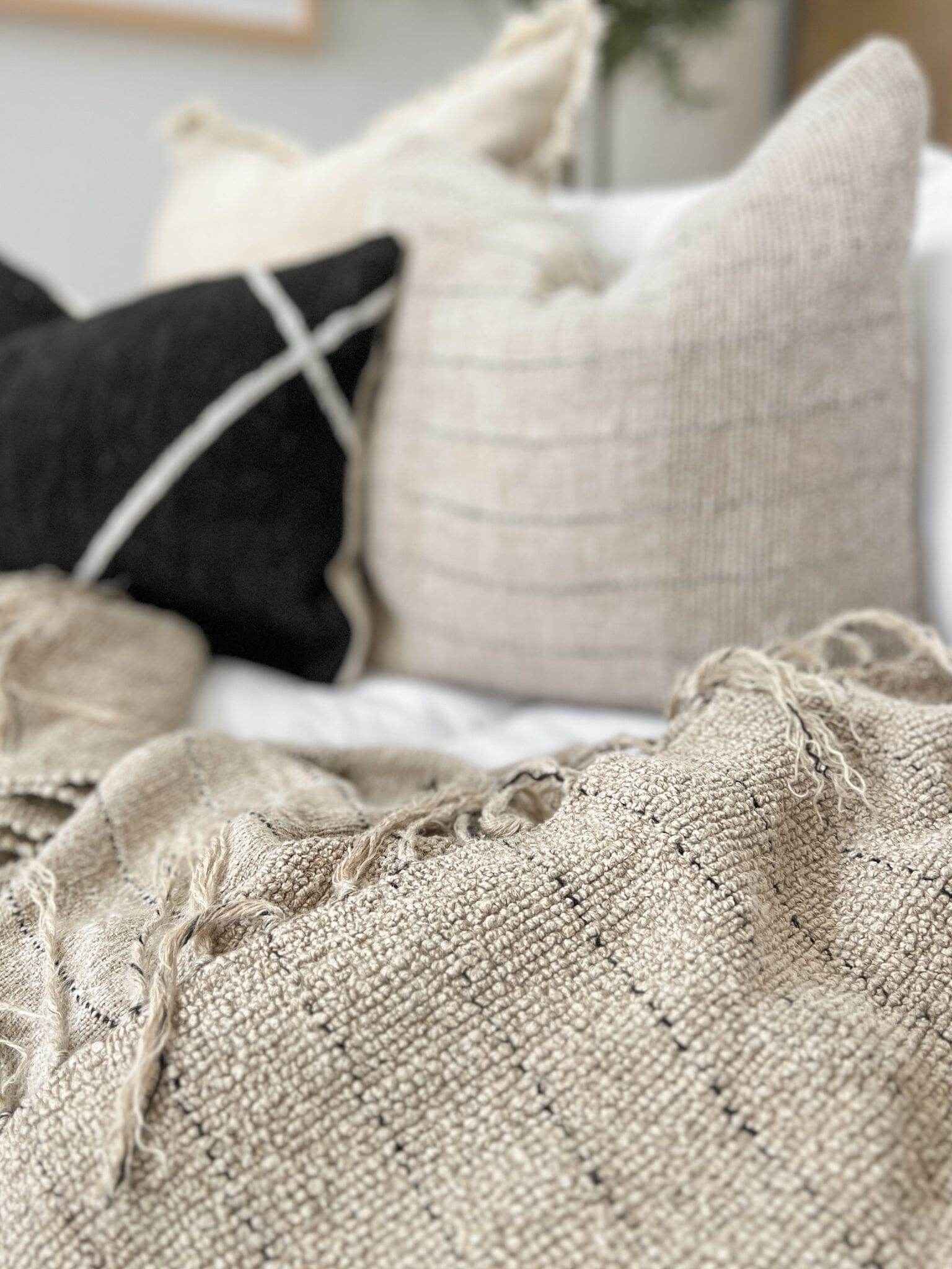 Mayla Linen/Cotton Throw - Natural