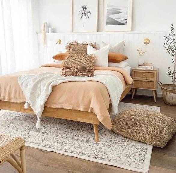 Ohana Raffia Pouffe/Floor Cushion Cover- Square