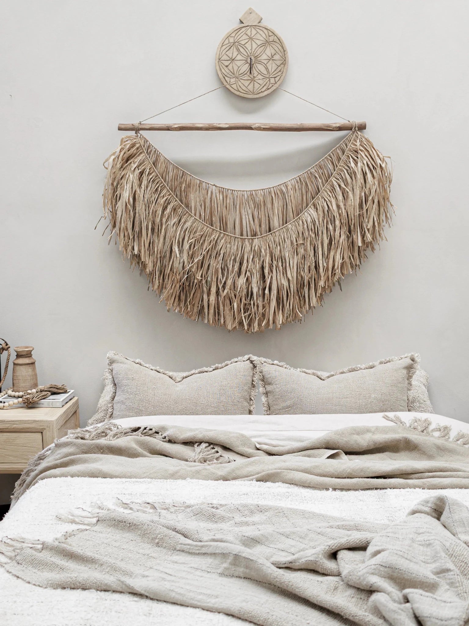 Alba | Raffia Layered Wall Hanging - Wander & Wild Home