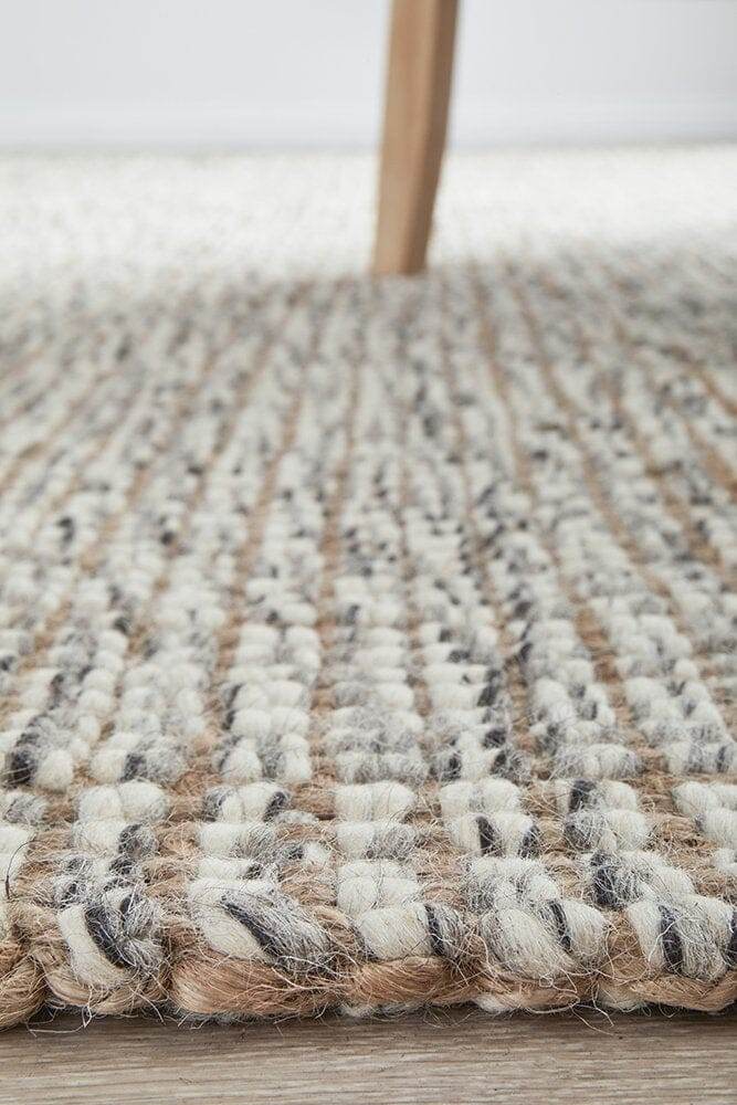 Arabella Jute & Wool Rug | Grey - Wander & Wild Home