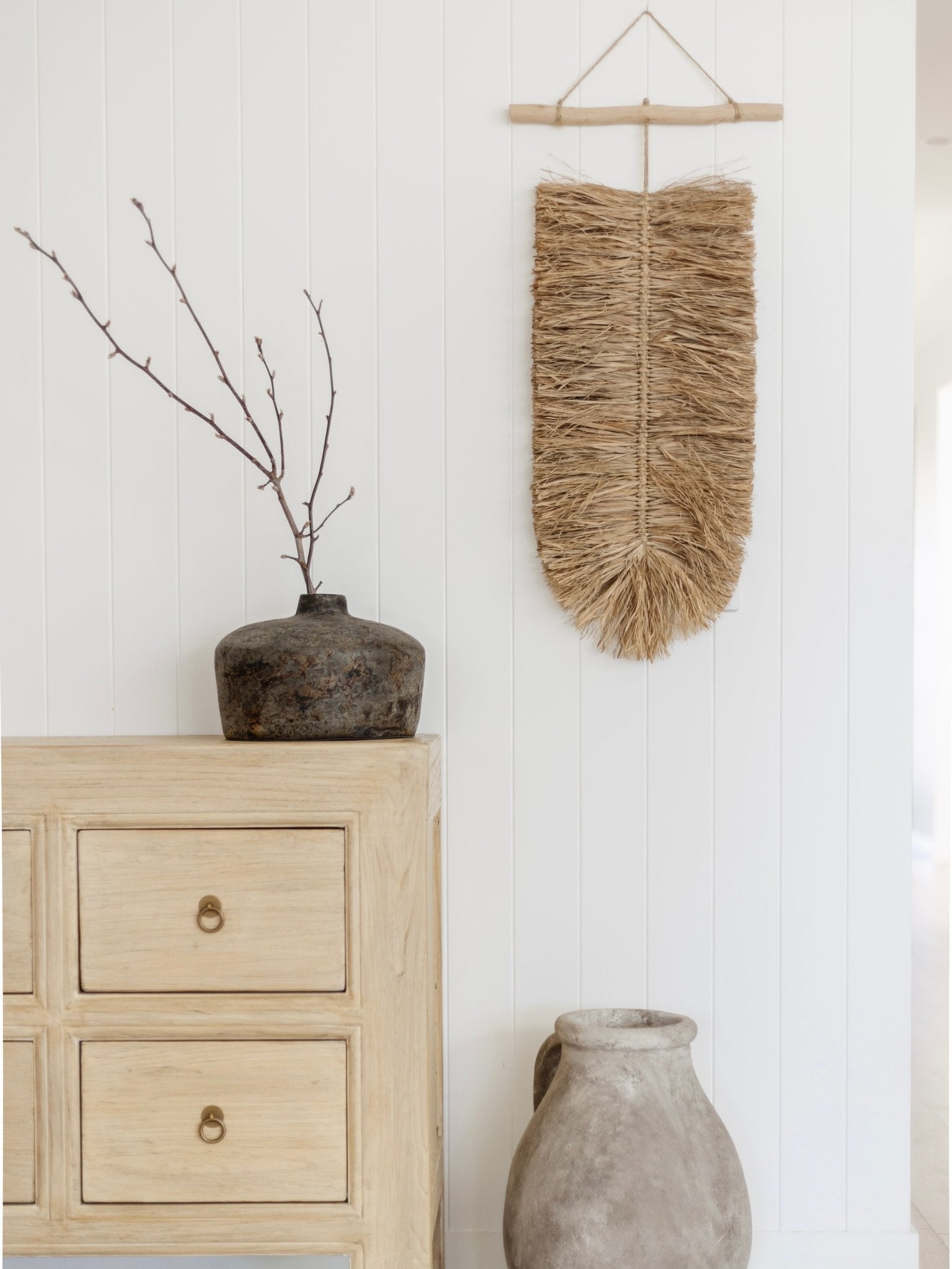 Arla | Raffia Leaf Wall Hanging - Wander & Wild Home
