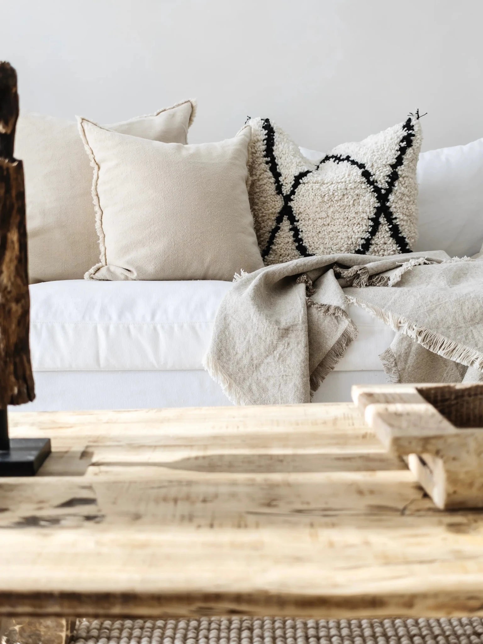 Beni Ourain High pile Wool Cushion Cover - Wander & Wild Home