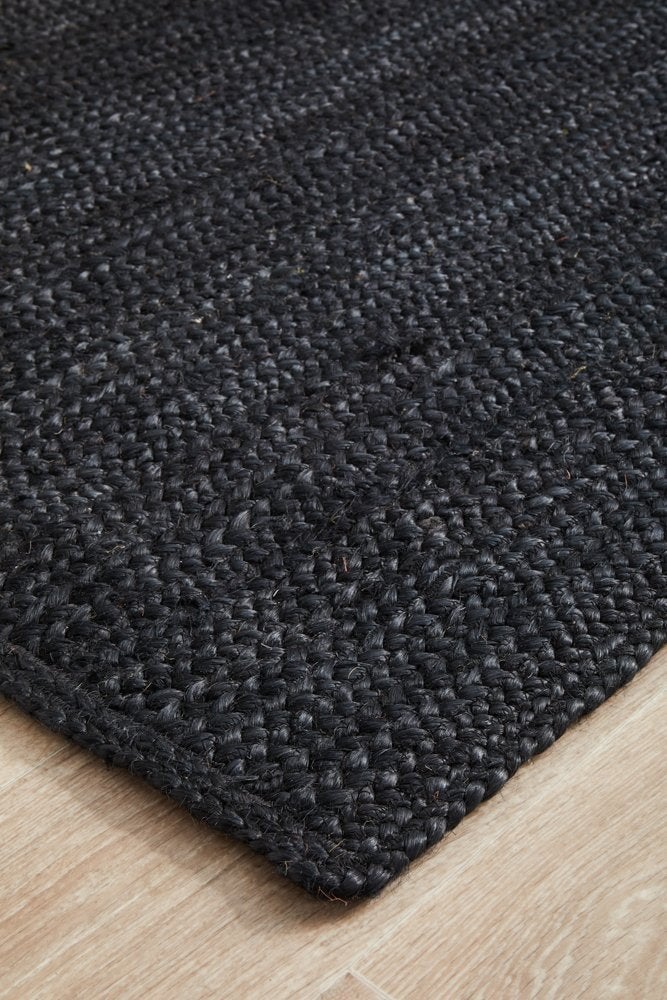 Bondi Jute Rug | Black - Wander & Wild Home