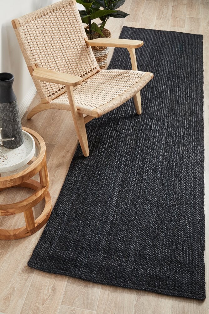 Bondi Jute Rug | Black - Wander & Wild Home