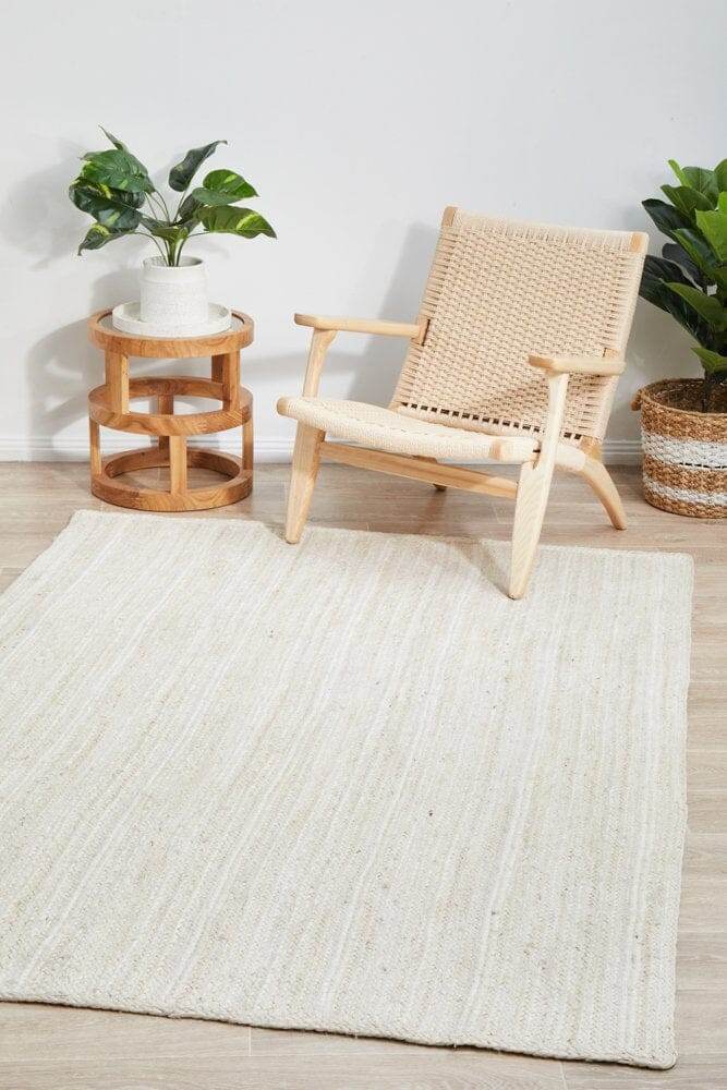 Bondi Jute Rug | White - Wander & Wild Home