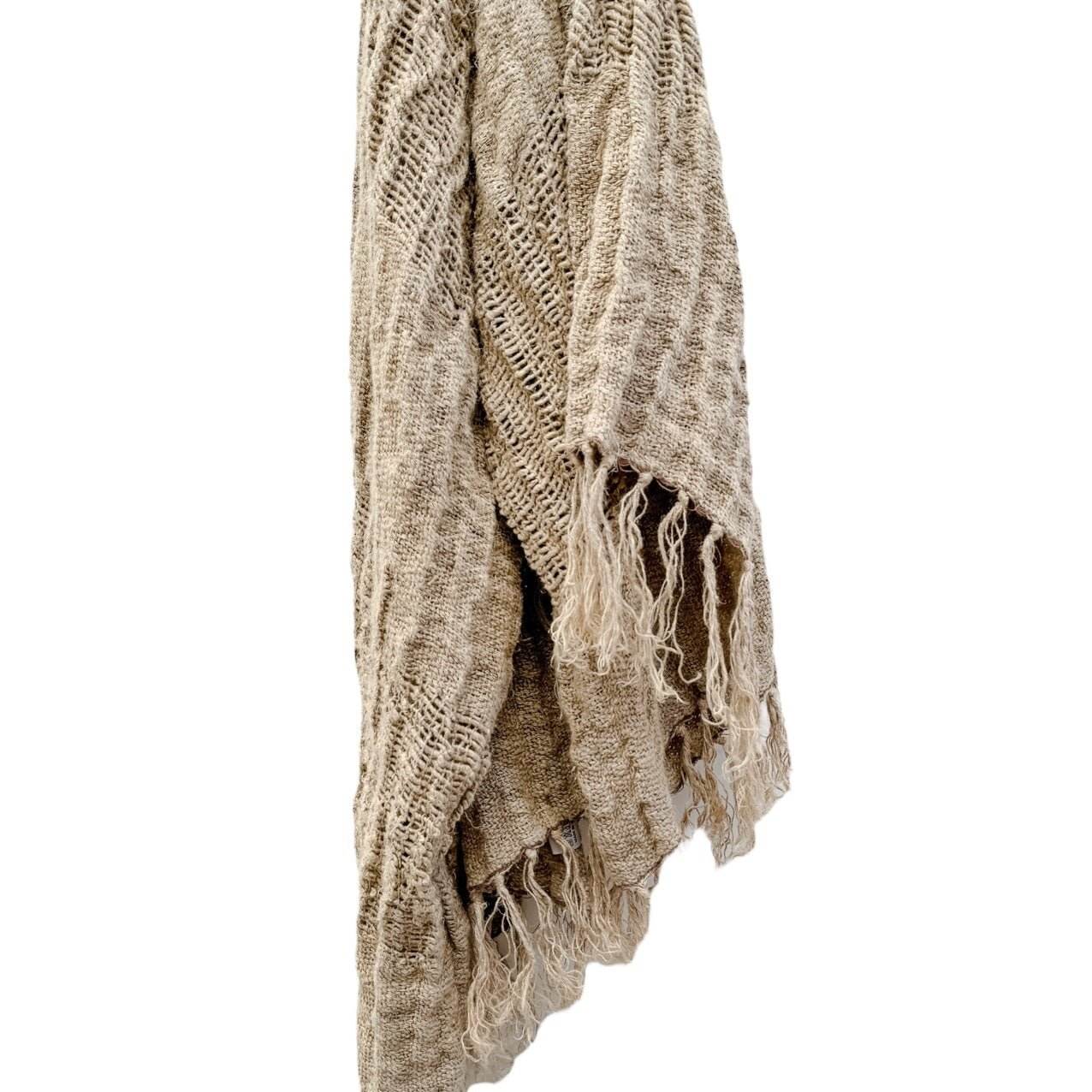 Clove Rustic Linen Throw -Natural - Wander & Wild Home