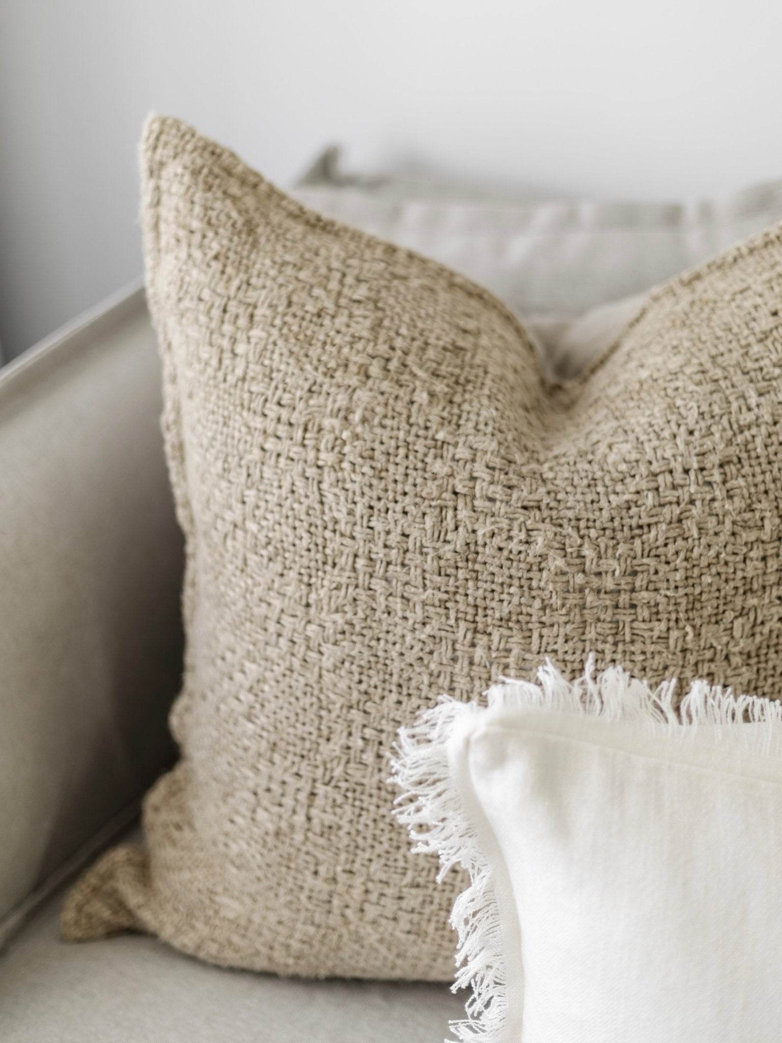 Dantè Rustic Hand-loomed Linen Cushion - Wander & Wild Home