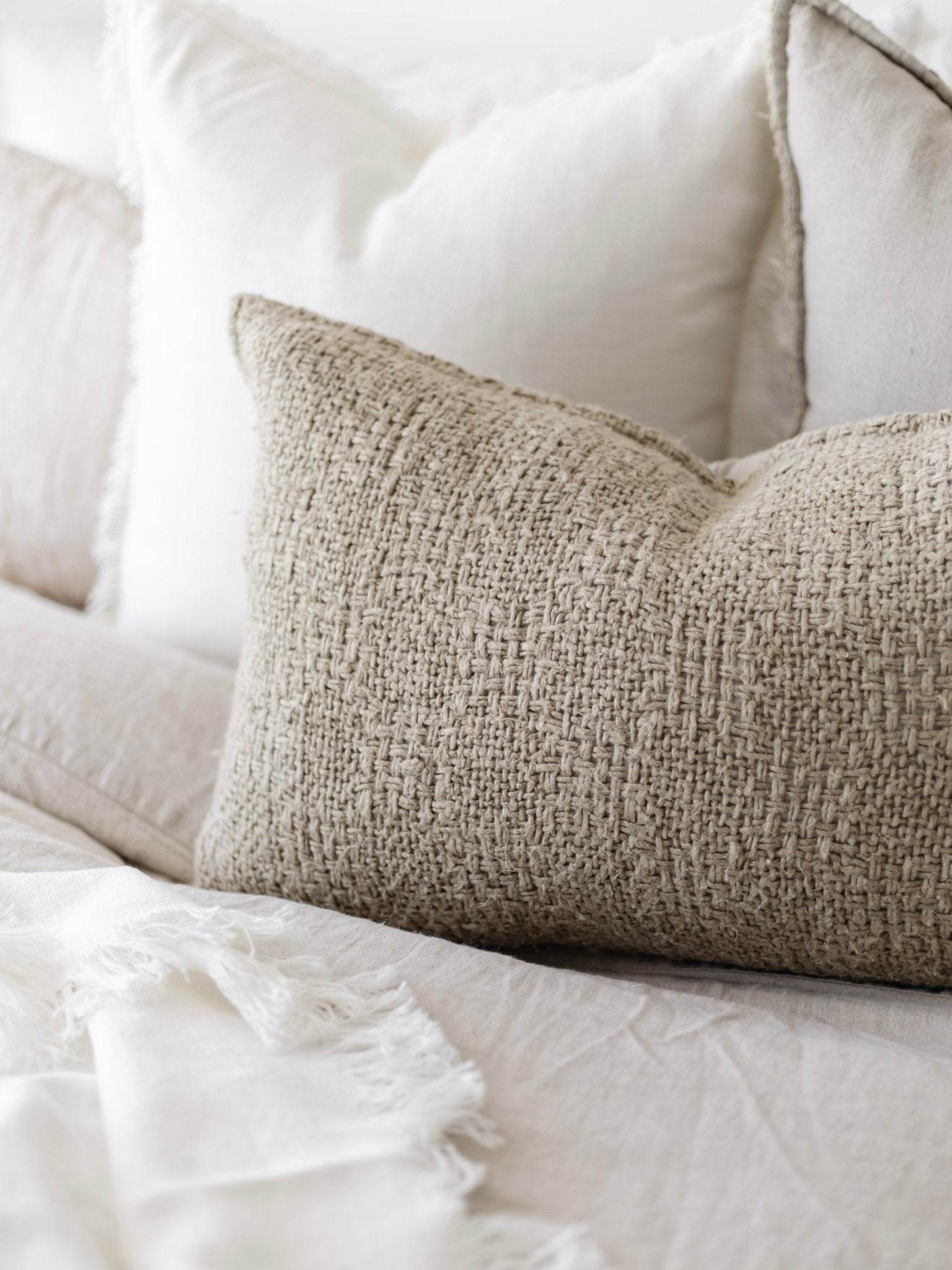 Dantè Rustic Hand-loomed Linen Cushion - Wander & Wild Home
