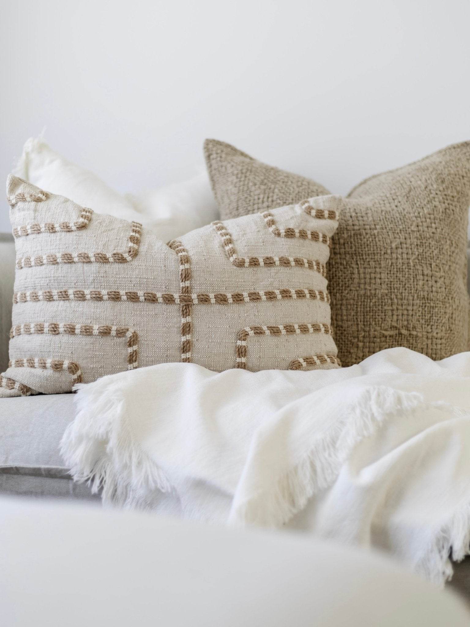 Dantè Rustic Hand-loomed Linen Cushion - Wander & Wild Home