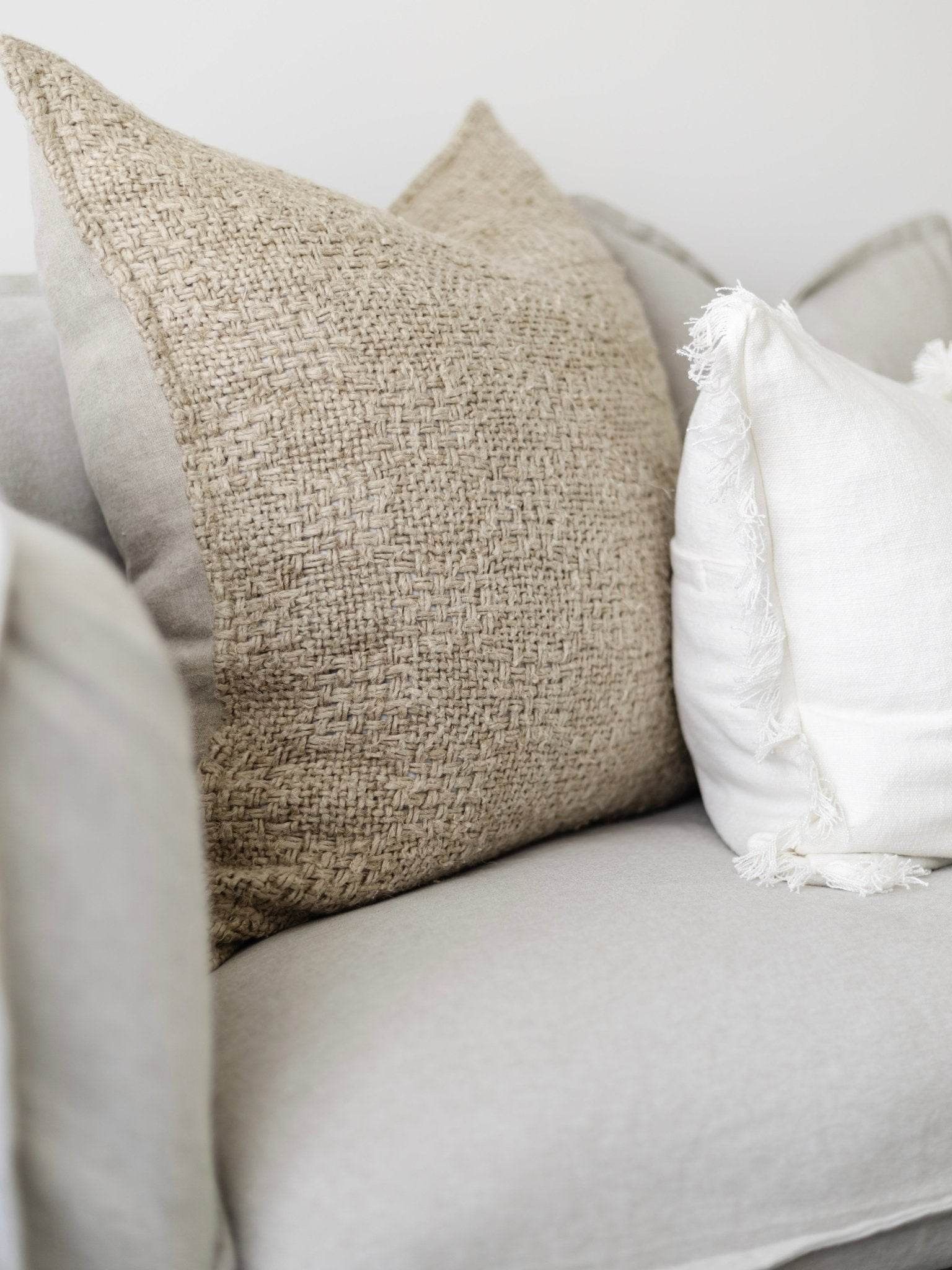 Dantè Rustic Hand-loomed Linen Cushion - Wander & Wild Home