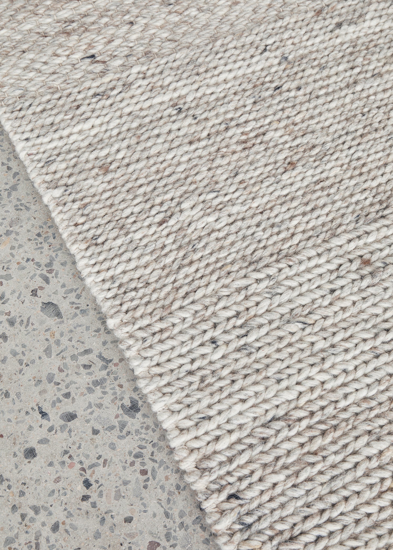 Paperbark Oatmeal wool rich rug texture