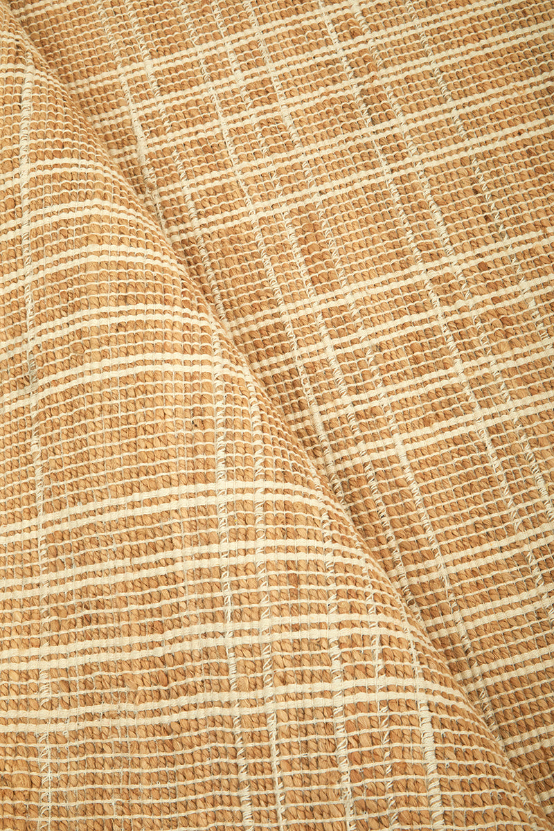 Darren Palmer Plaid Sandstone rug lifestyle detail