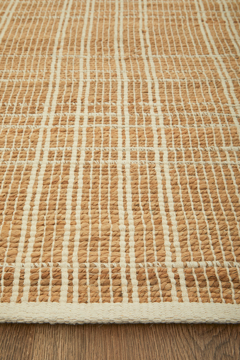 Plaid Sandstone runner styled in a hallway