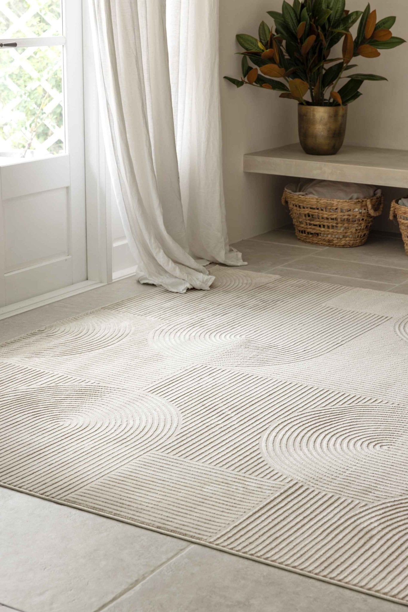 Darren Palmer Raking Rug | Linen - Wander & Wild Home