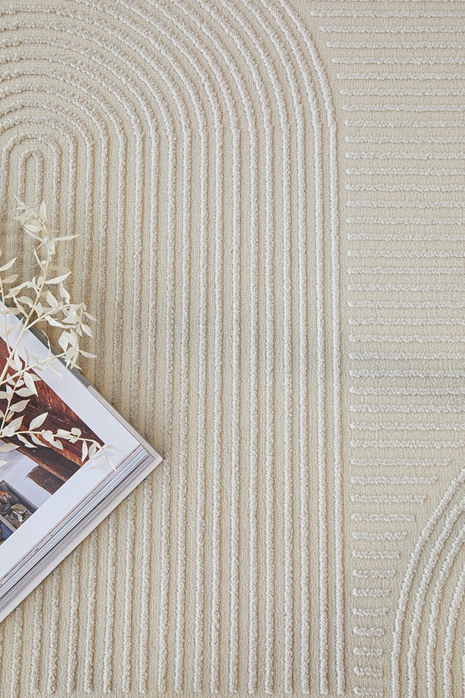 Darren Palmer Raking Rug | Linen - Wander & Wild Home