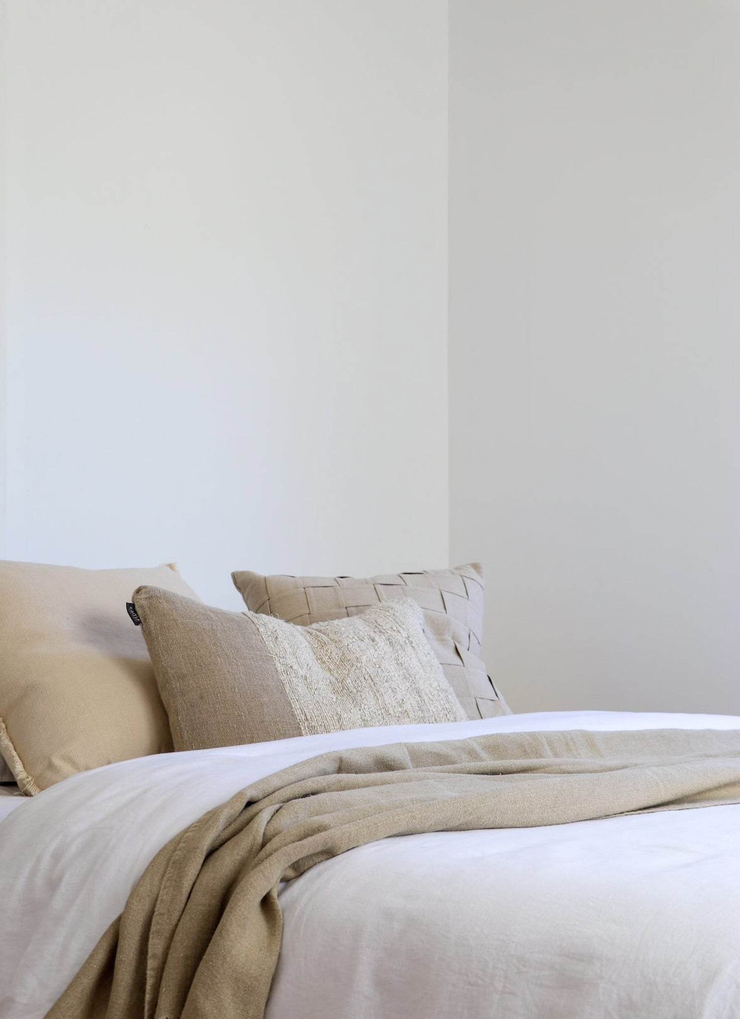 Earth Stonewashed Linen Blend Cushion - Oatmeal - Wander & Wild Home