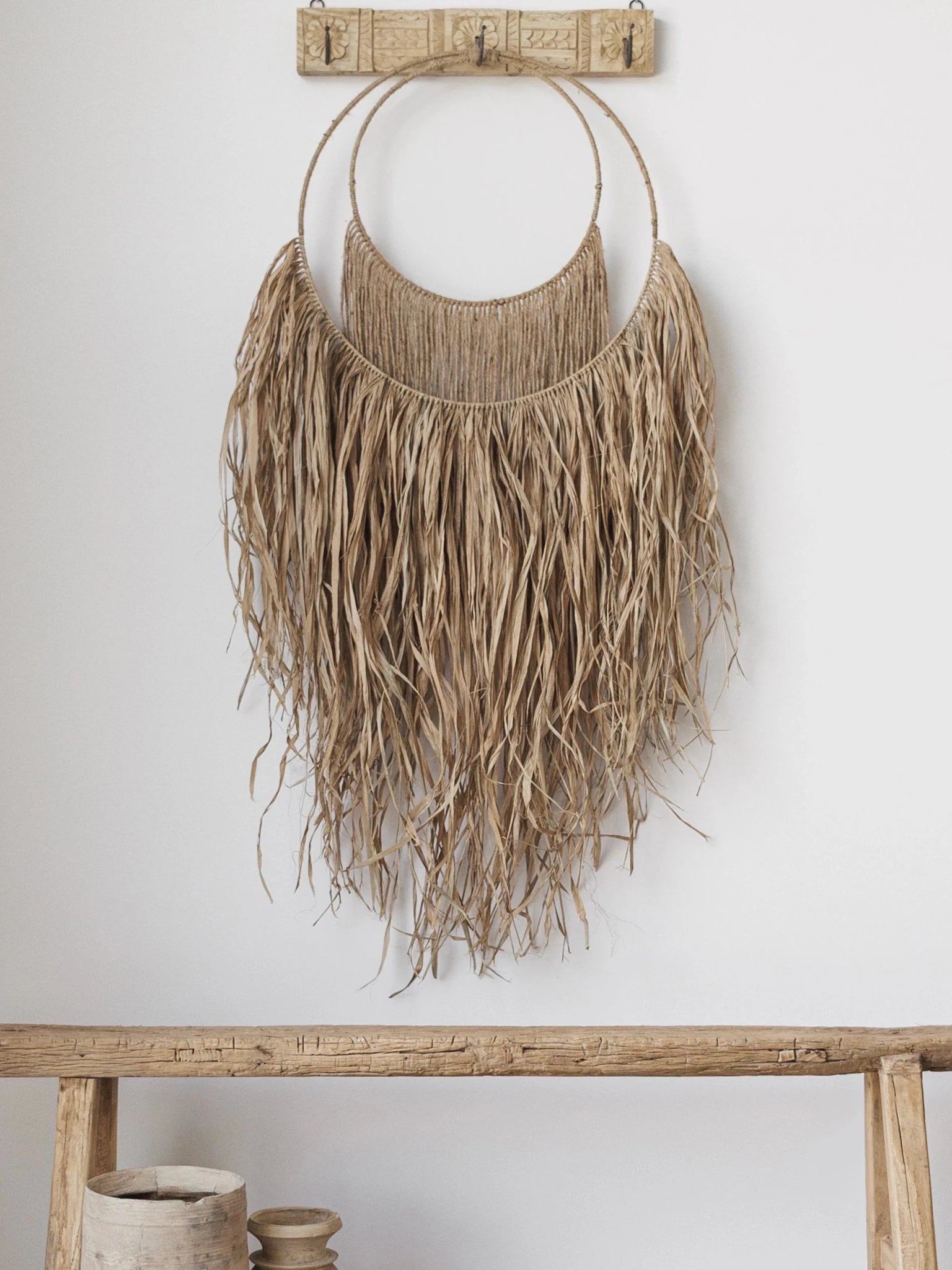 Eden | Raffia & Jute Hoop Wall Hanging - Wander & Wild Home