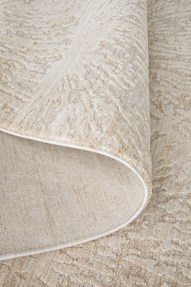 Emma Blomfield Plume Oat rug styled view