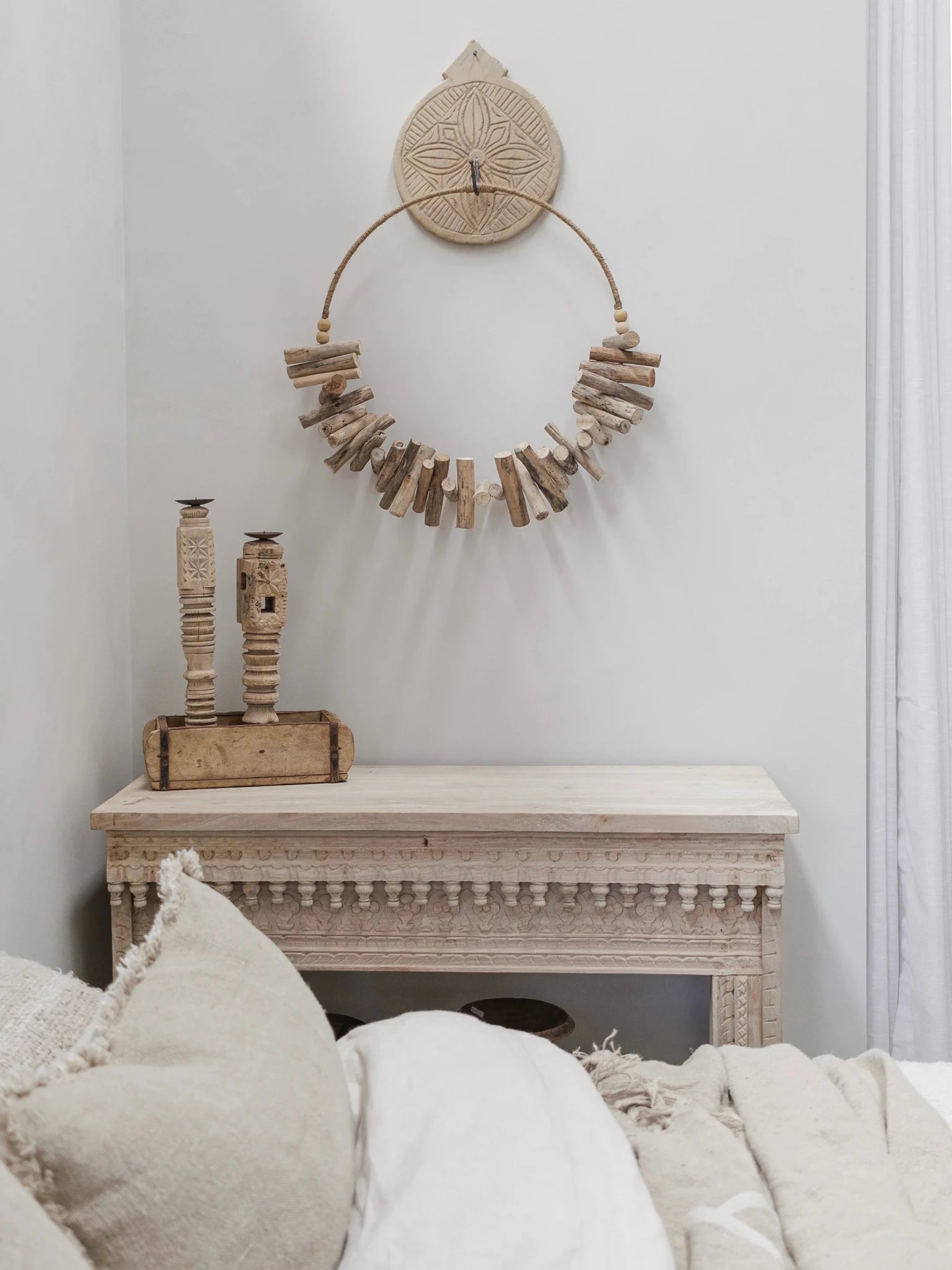 Esme | Natural Wood Hoop Hanging - Wander & Wild Home
