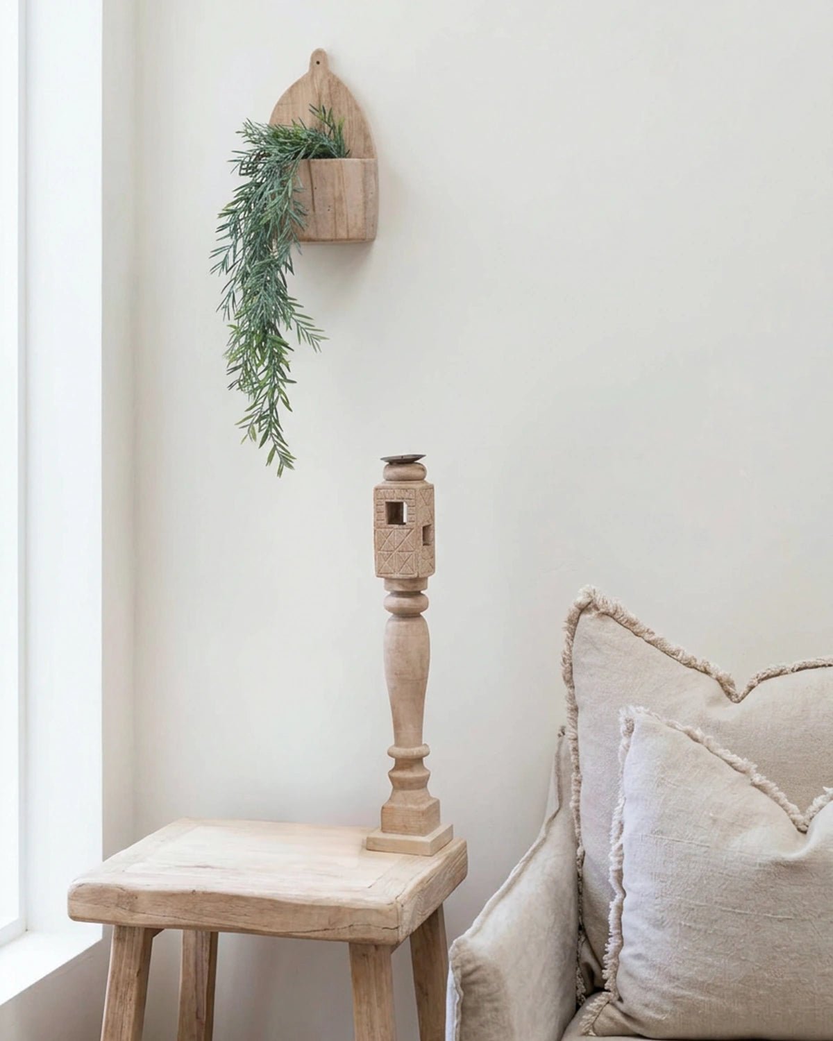Faux Acacia Leaf Hanging Bush | 76cm - Wander & Wild Home