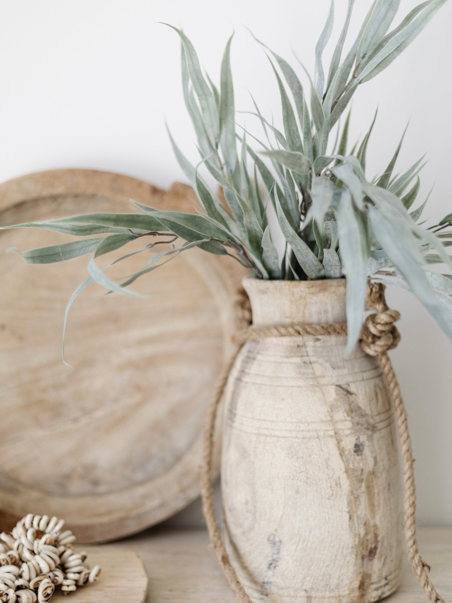 Faux Eucalyptus Long Leaf Stem | 55cm - Wander & Wild Home