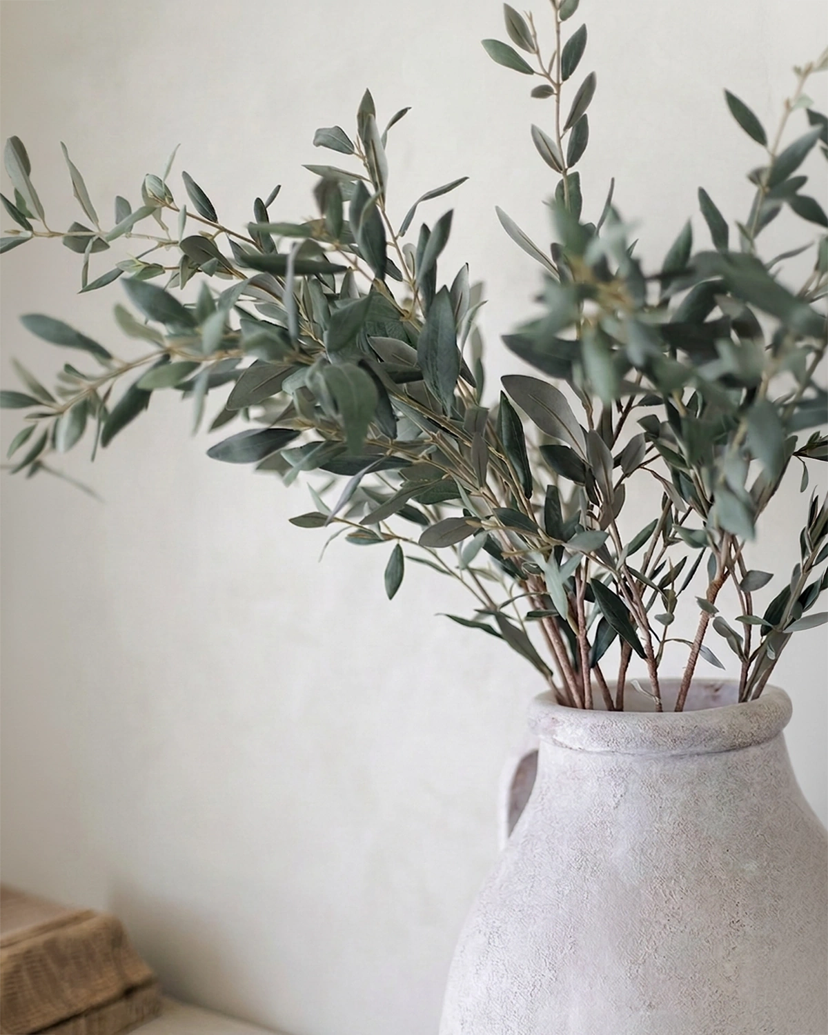 Faux Olive Leaf Spray | Grey Green 110cm