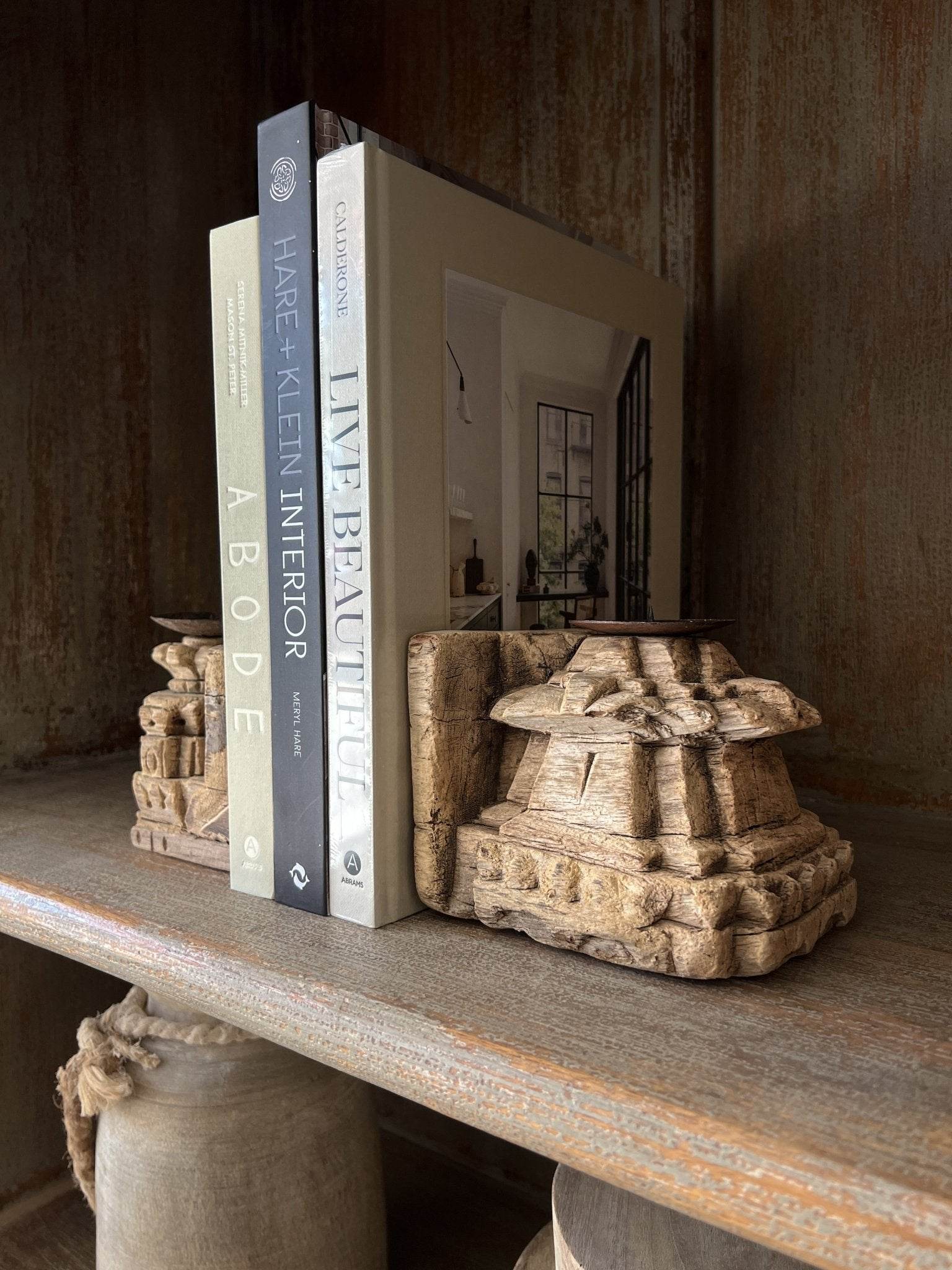 Indian Antique Carved Seeder Candle Stand -Various - Wander & Wild Home