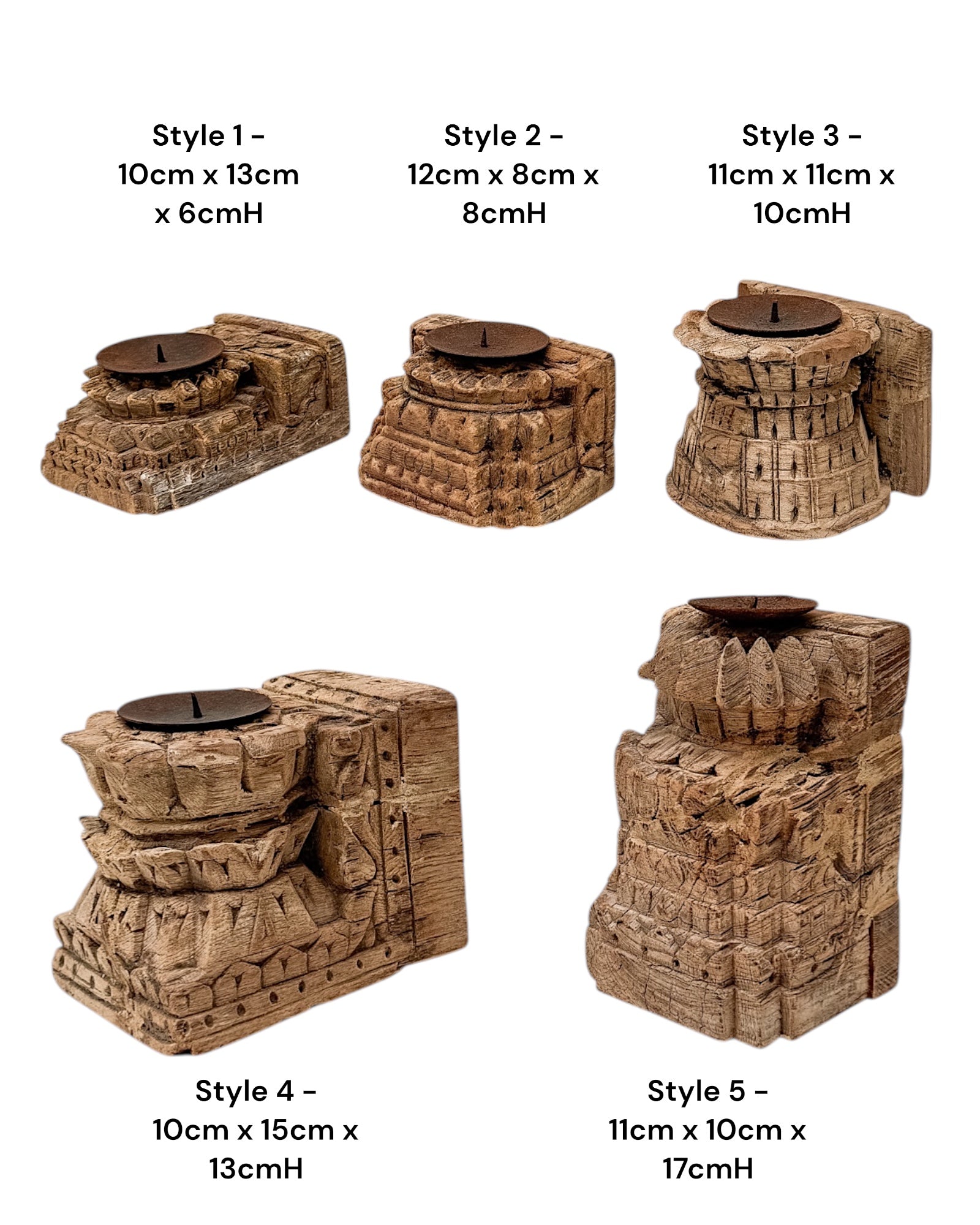 Indian Antique Carved Seeder Candle Stand - Various - Wander & Wild Home