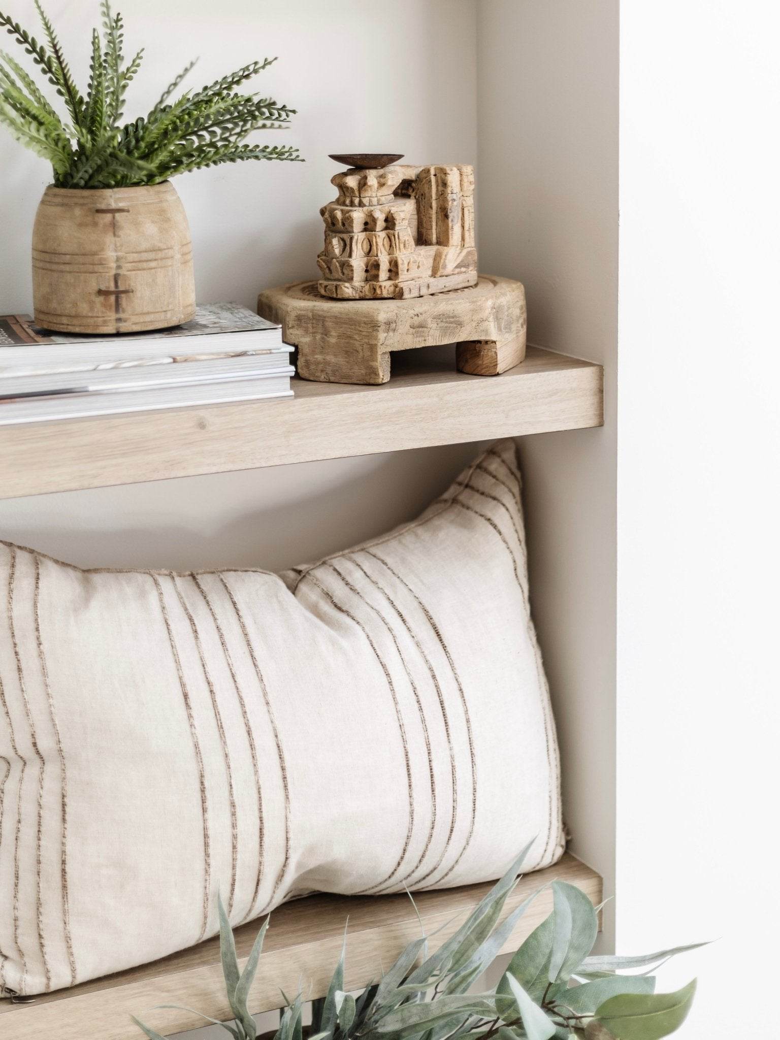 Indian Antique Carved Seeder Candle Stand -Various - Wander & Wild Home