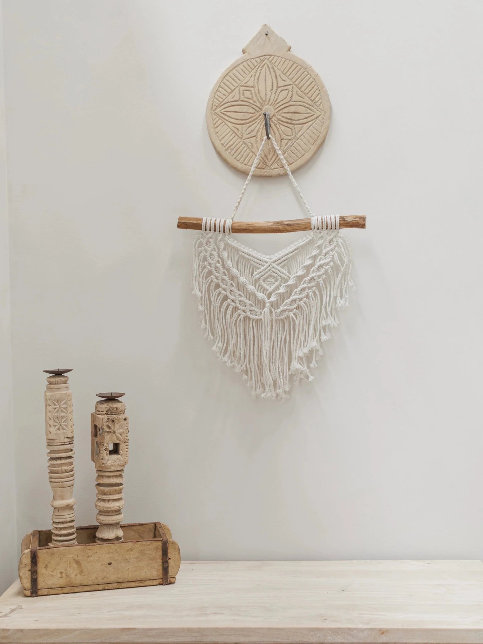 Indian Carved Single Statement Wall Hook - Large - Wander & Wild Home