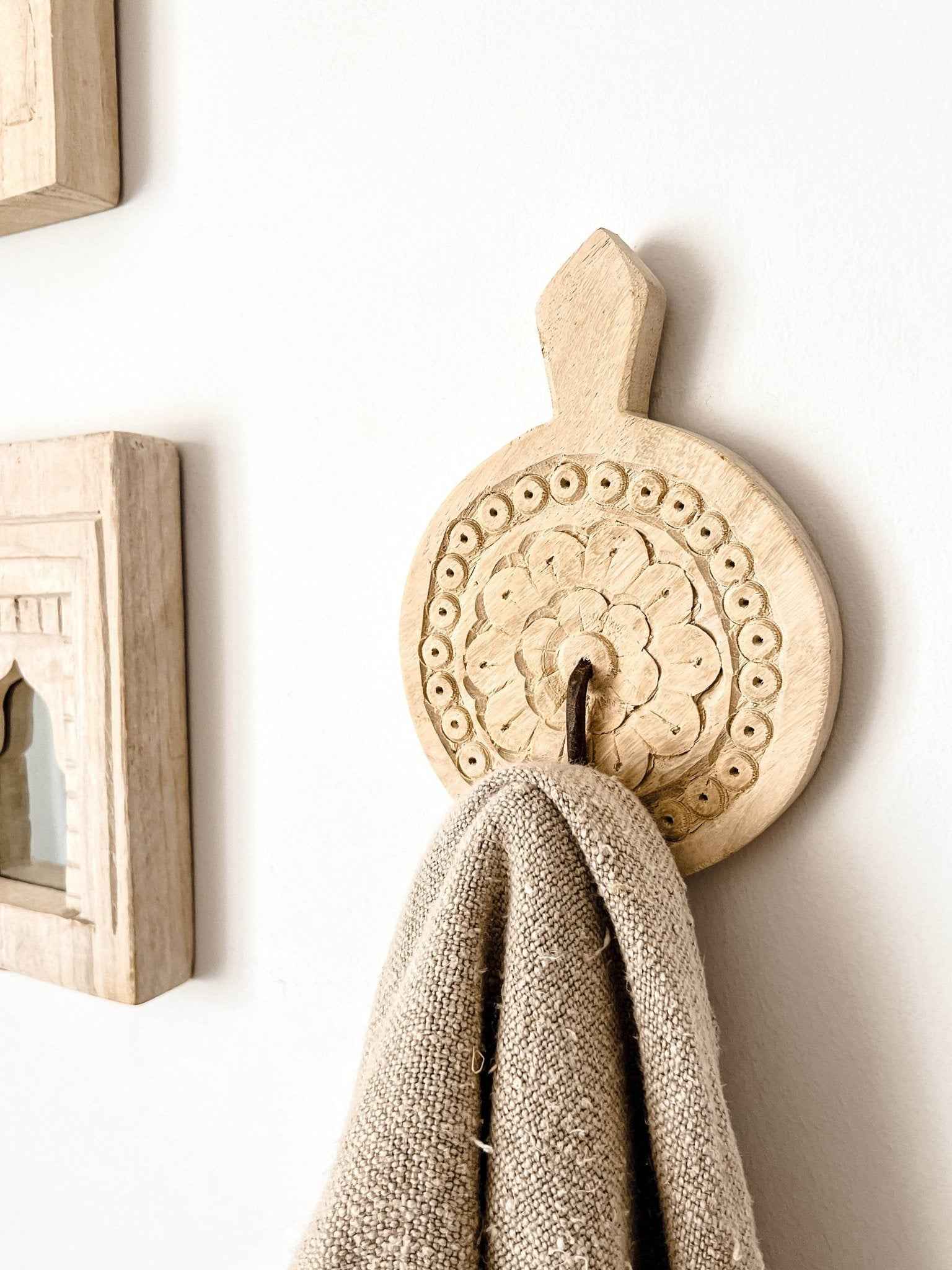 Indian Carved Single Wall Hook