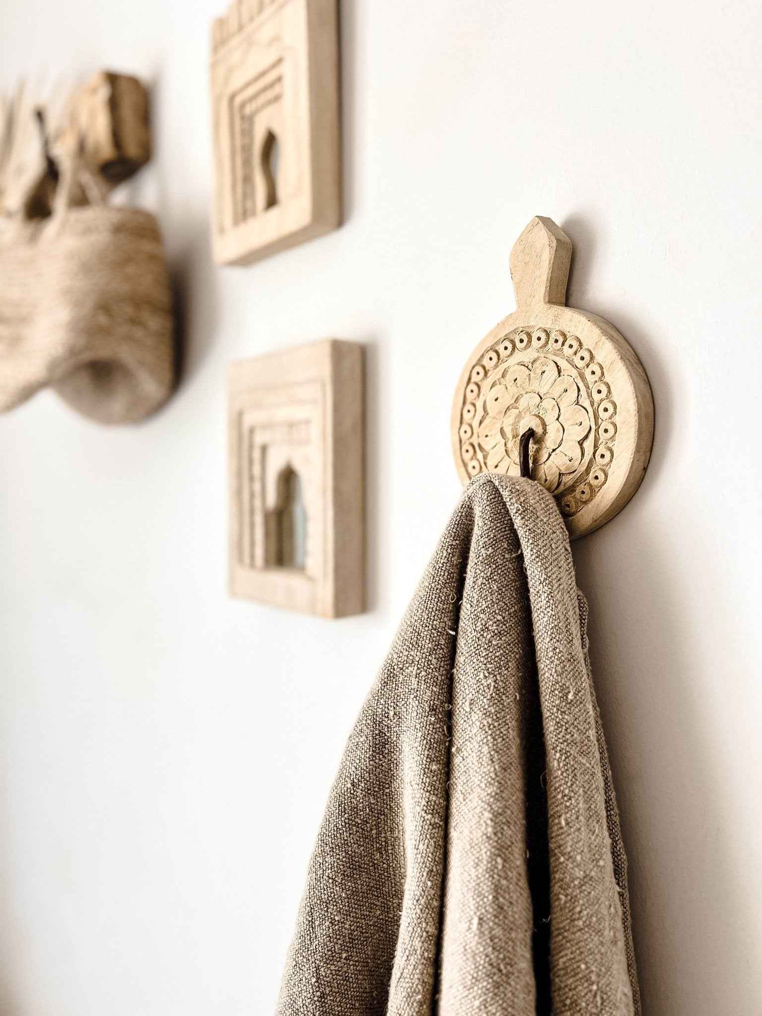 Indian Carved Single Wall Hook