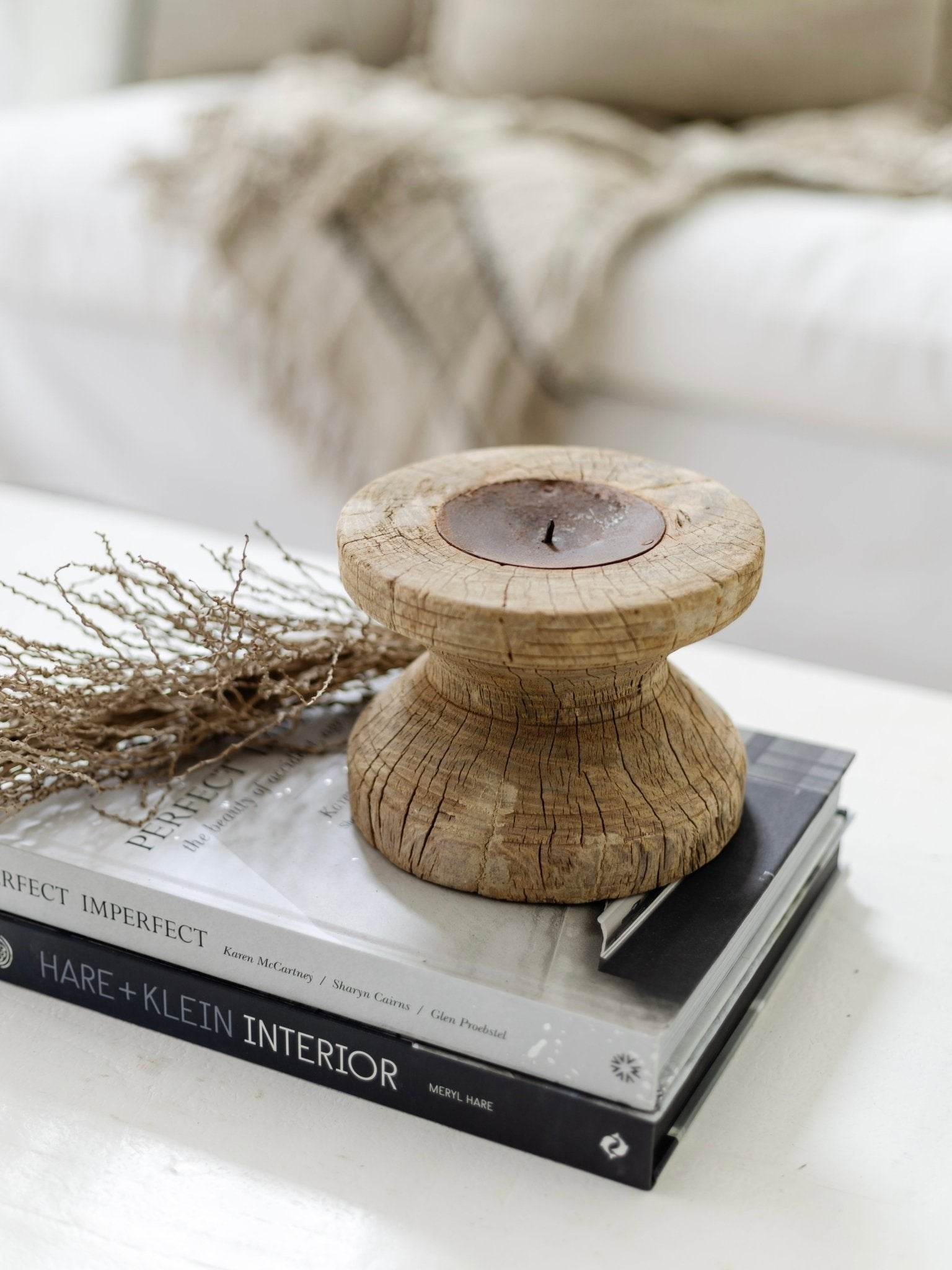 Indian Seeder Candle Stand -Round base - Wander & Wild Home