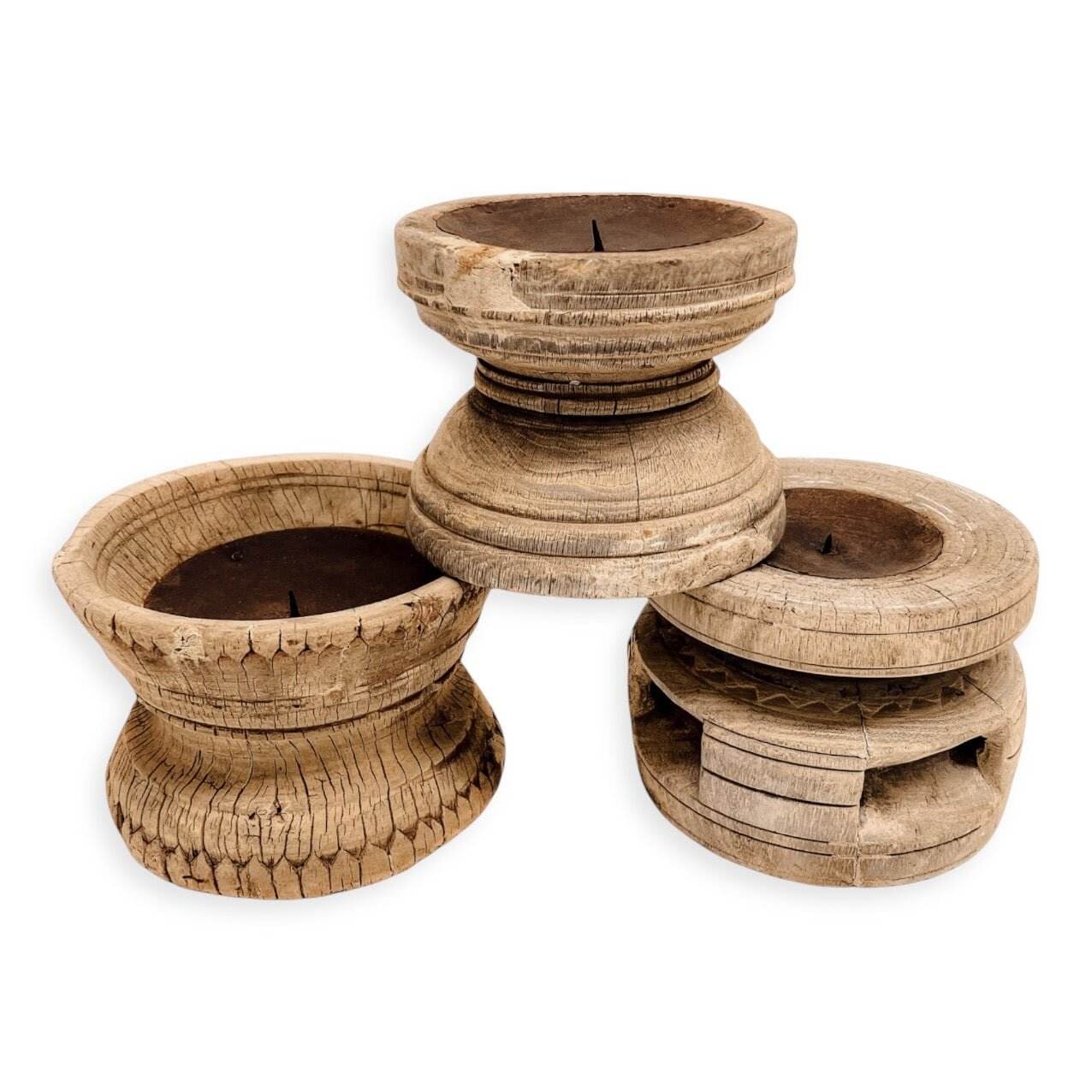 Indian Seeder Candle Stand -Round base - Wander & Wild Home