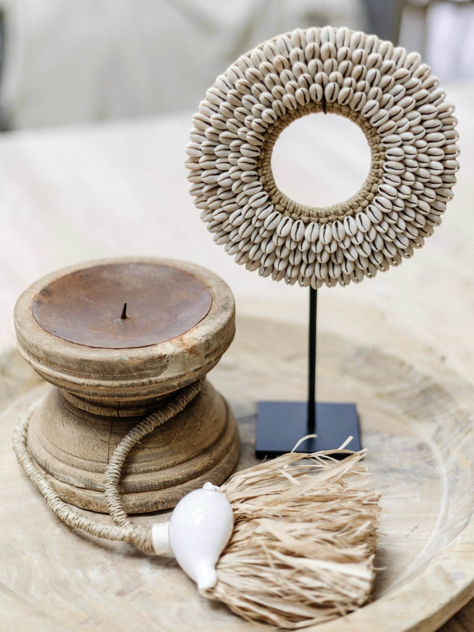 Indian Seeder Candle Stand -Round base - Wander & Wild Home