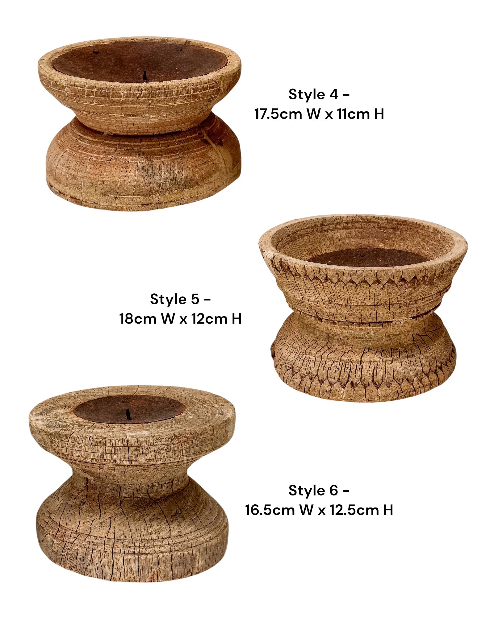 Indian Seeder Candle Stand - Round base - Wander & Wild Home