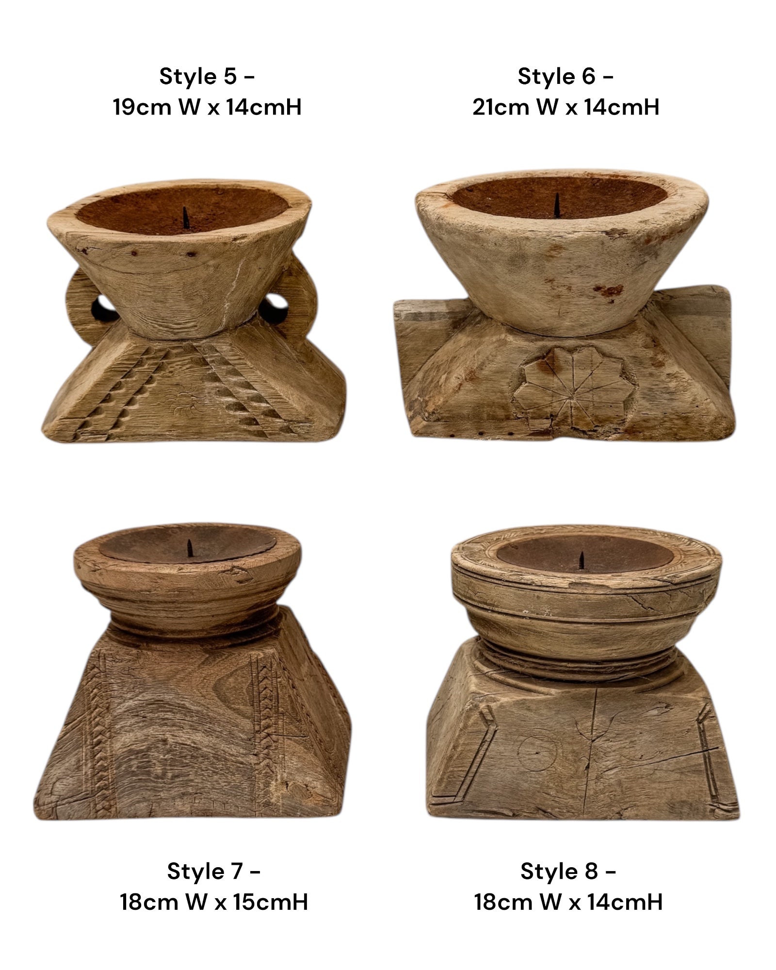 Indian Seeder Candle Stand - Square base - Wander & Wild Home