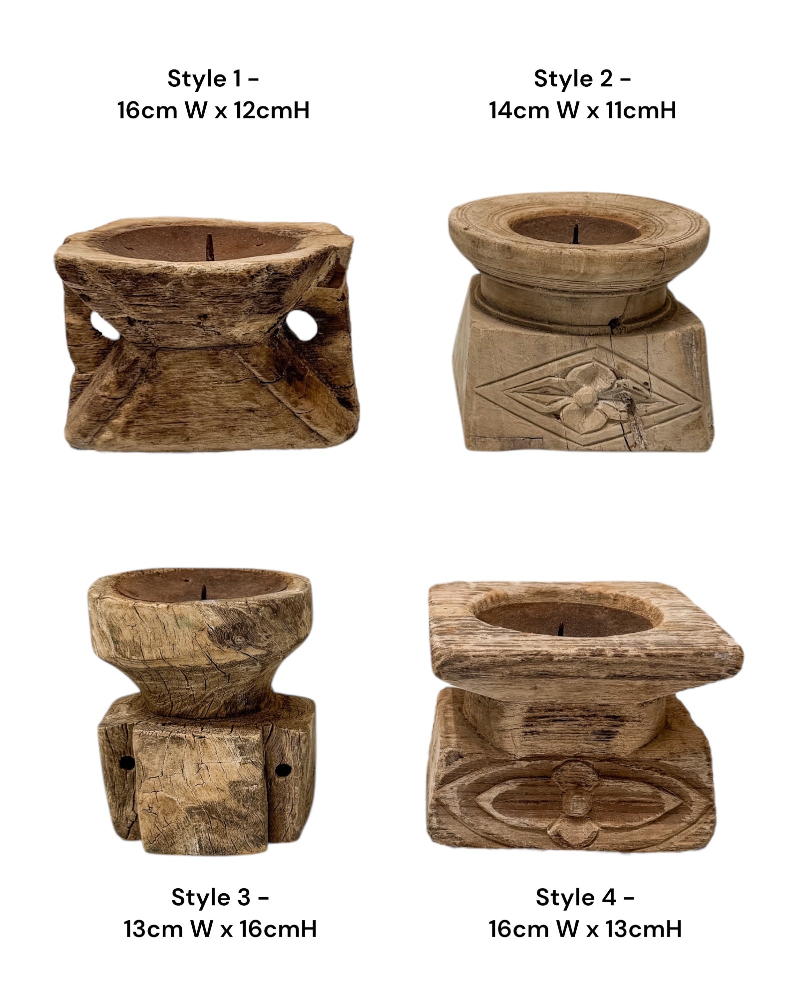 Indian Seeder Candle Stand - Square base - Wander & Wild Home