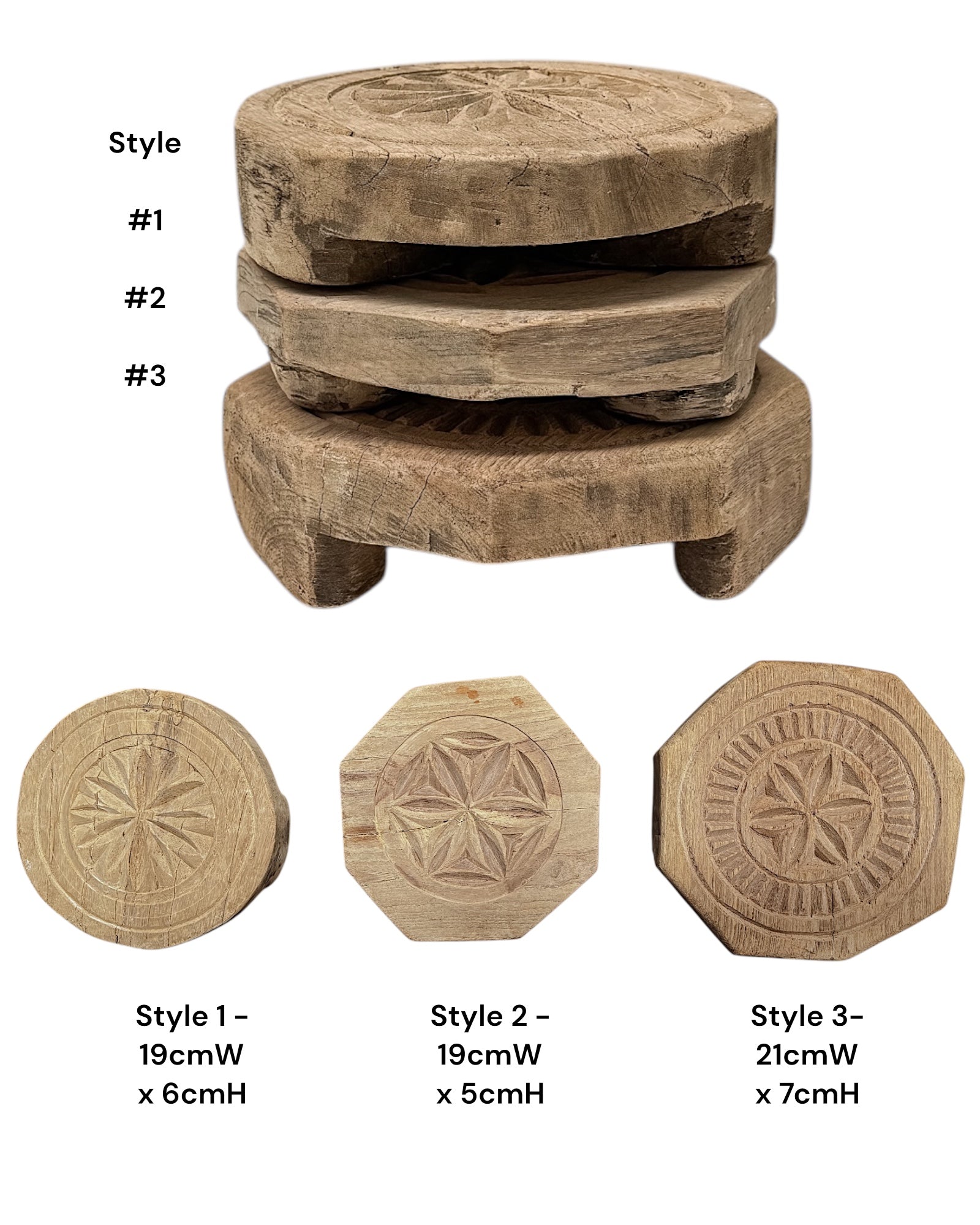 Indian Vintage Chapati Plate - Carved - Wander & Wild Home