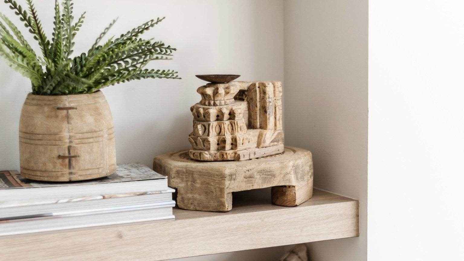 Indian Vintage Chapati Plate -Carved