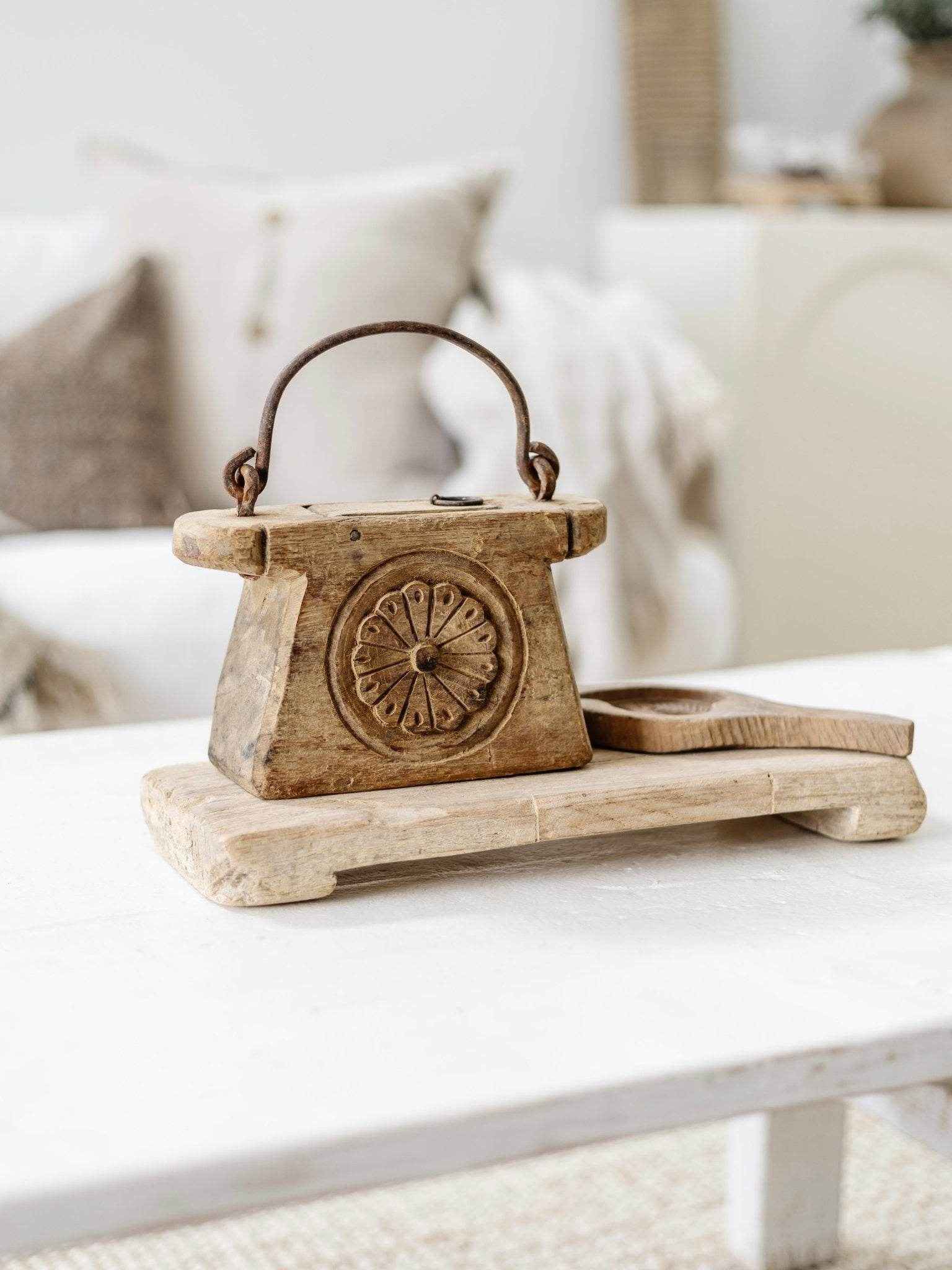 Indian Vintage Oil Pot -Natural