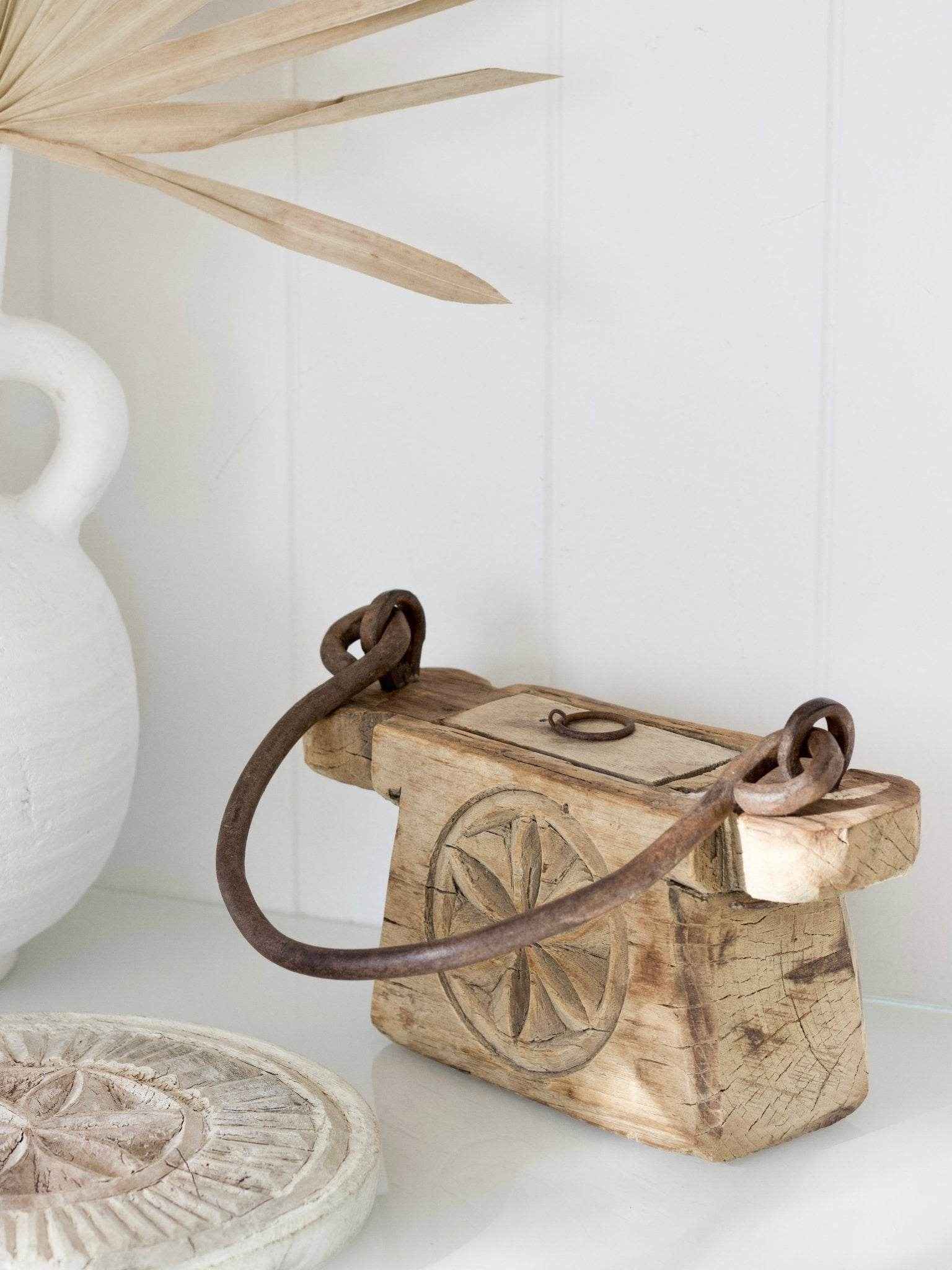 Indian Vintage Oil Pot -Natural