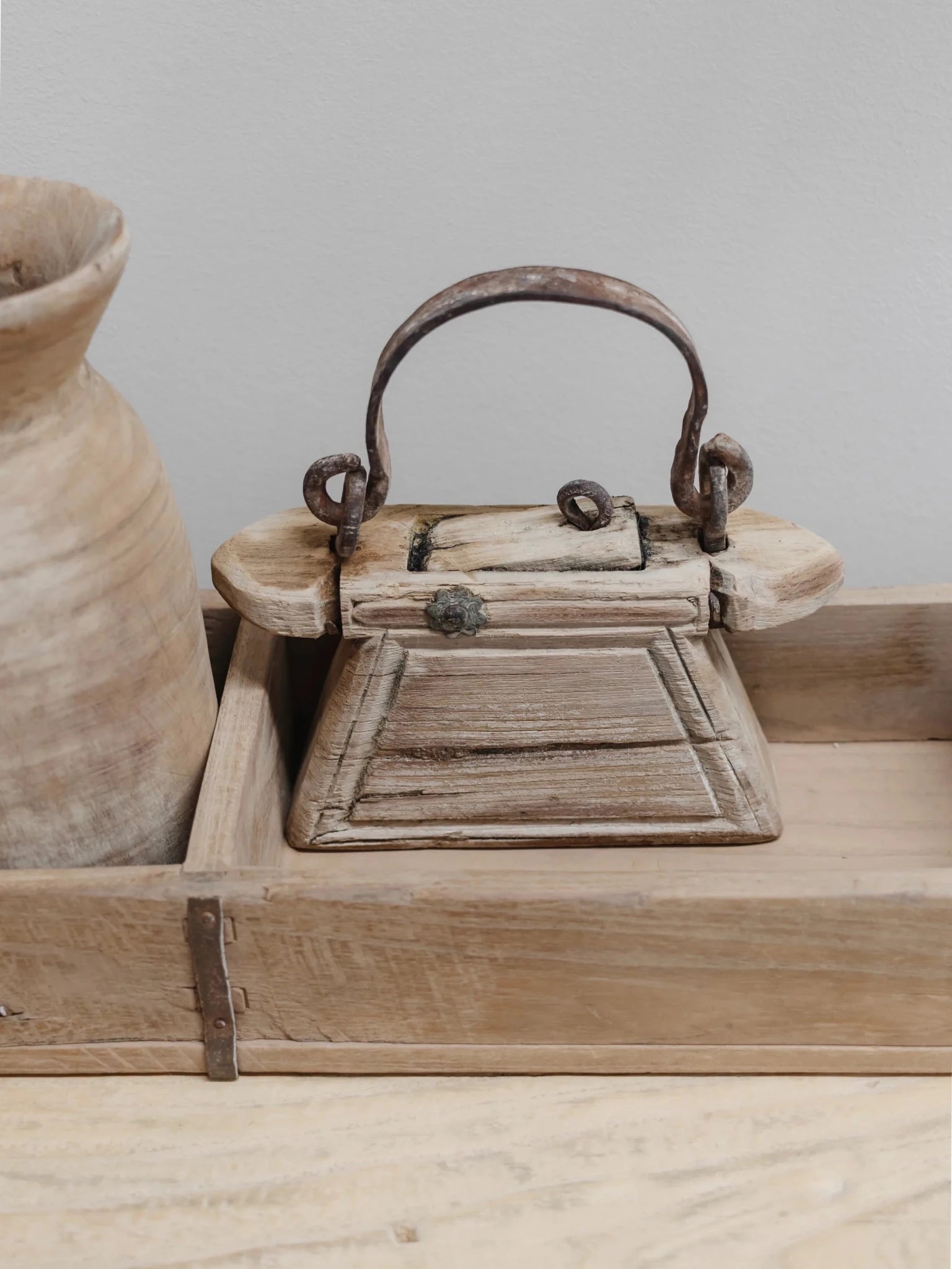 Indian Vintage Oil Pot - Natural - Wander & Wild Home