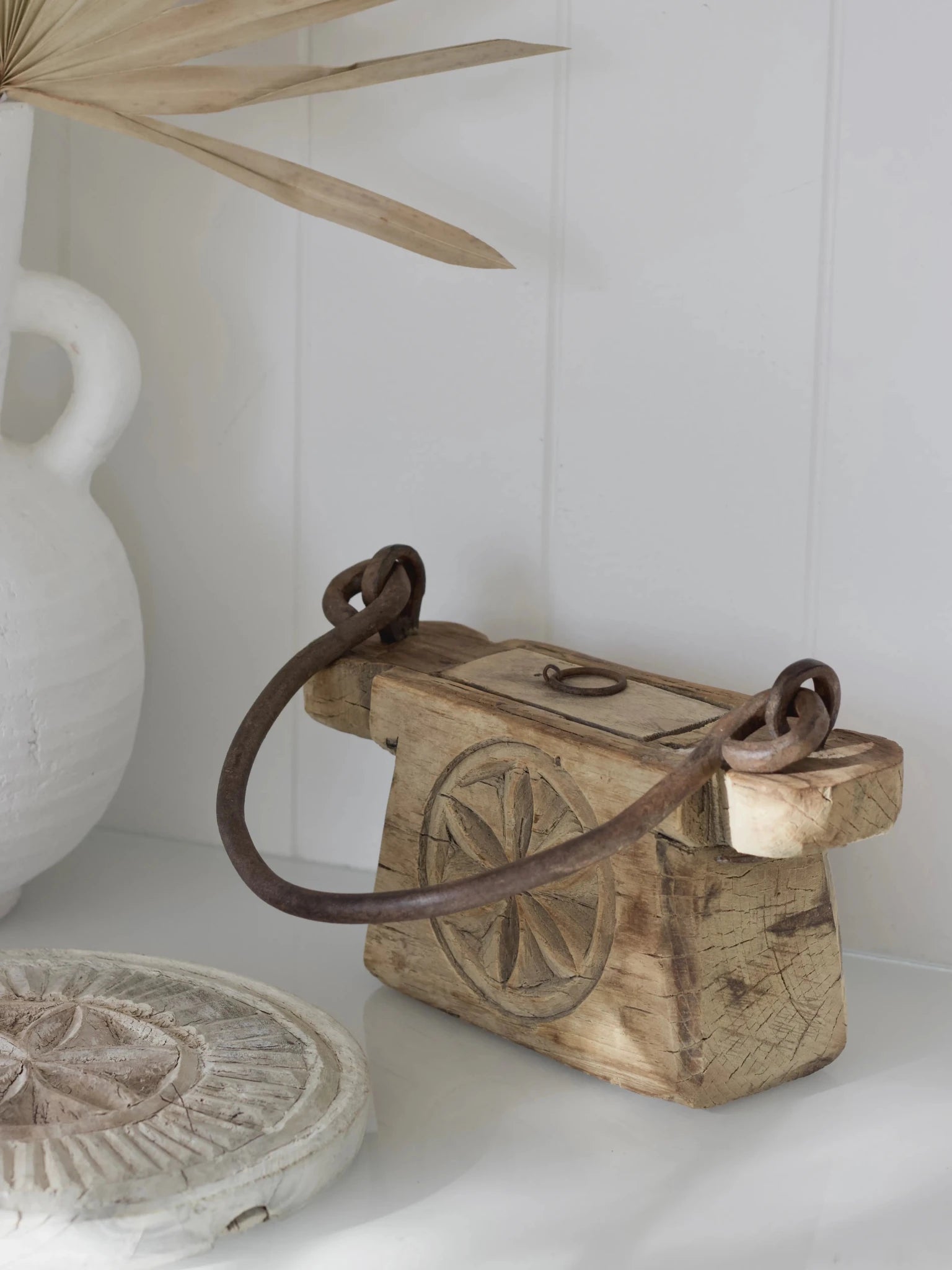 Indian Vintage Oil Pot - Natural - Wander & Wild Home