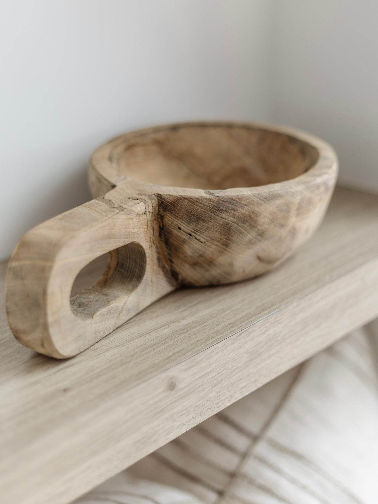 Indian Wooden Handled Display Dish -Round - Wander & Wild Home