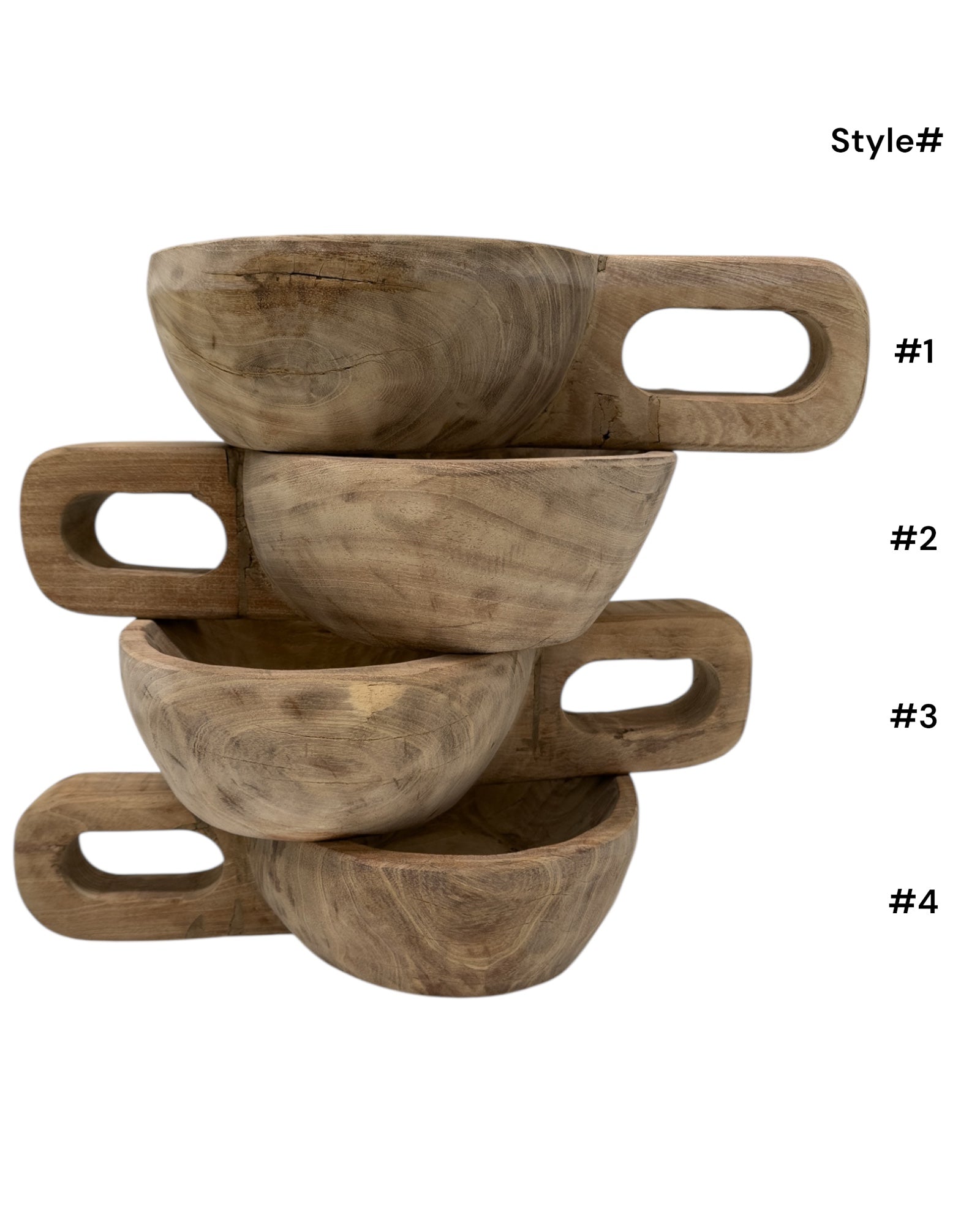 Indian Wooden Handled Display Dish - Round - Wander & Wild Home