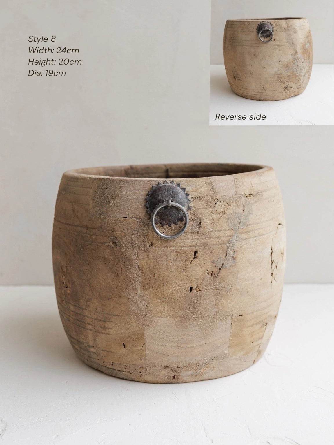 Indian Wooden Mana Pot - Wander & Wild Home