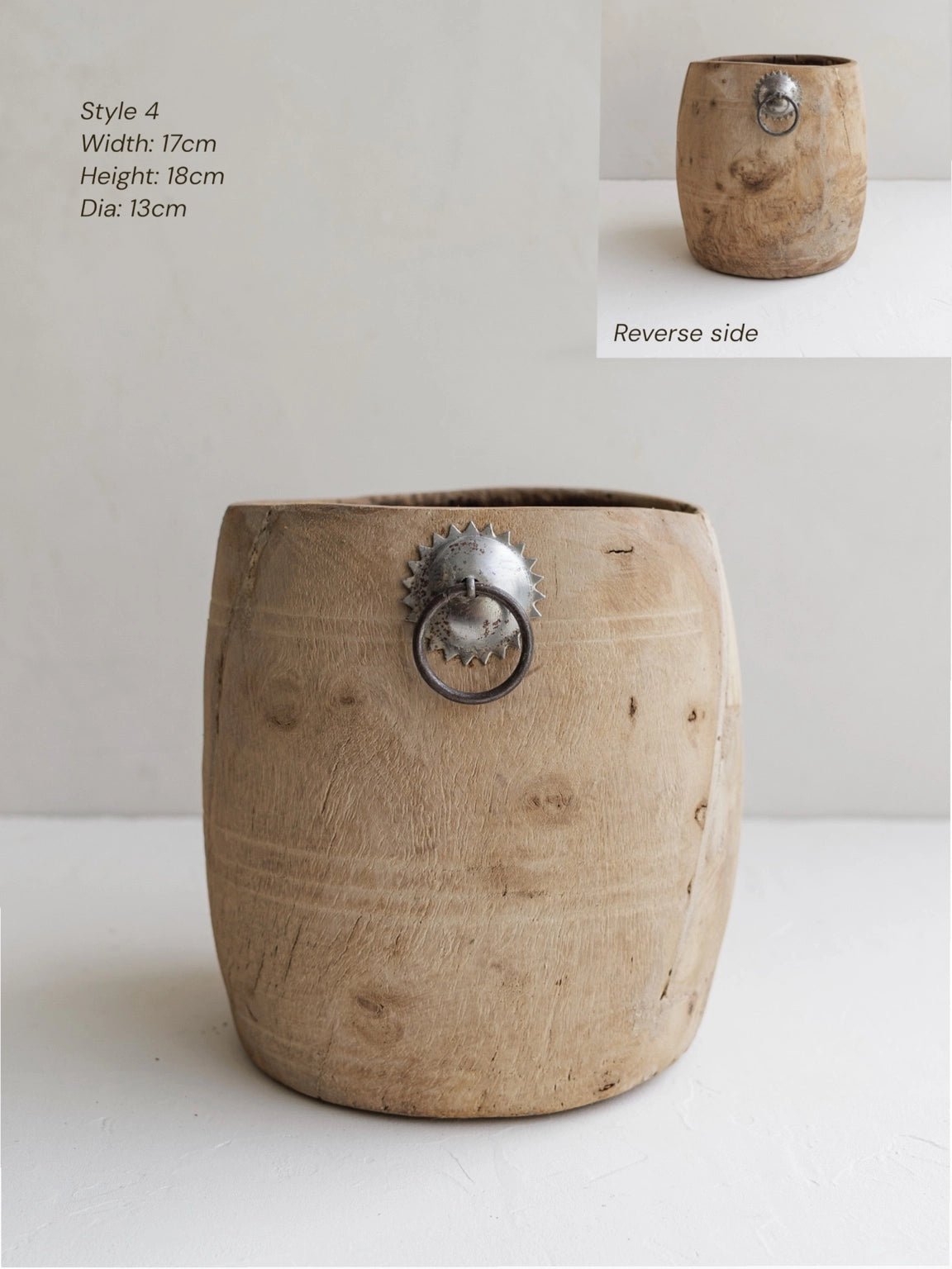 Indian Wooden Mana Pot - Wander & Wild Home