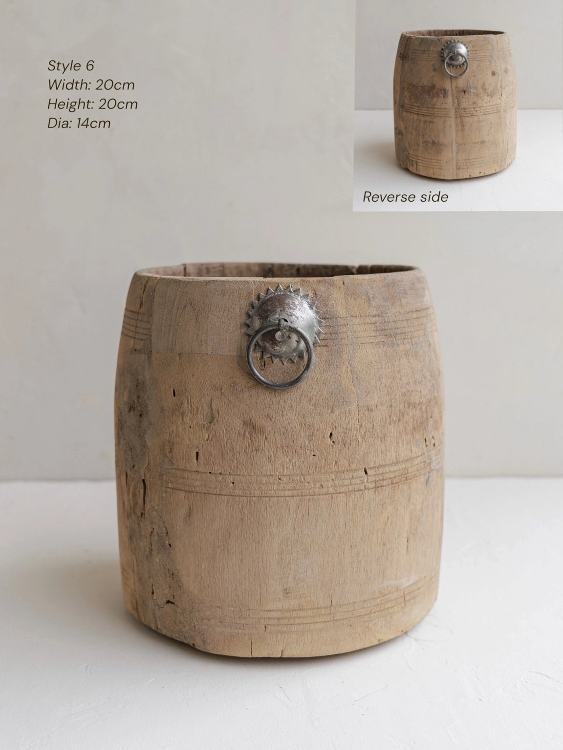 Indian Wooden Mana Pot - Wander & Wild Home